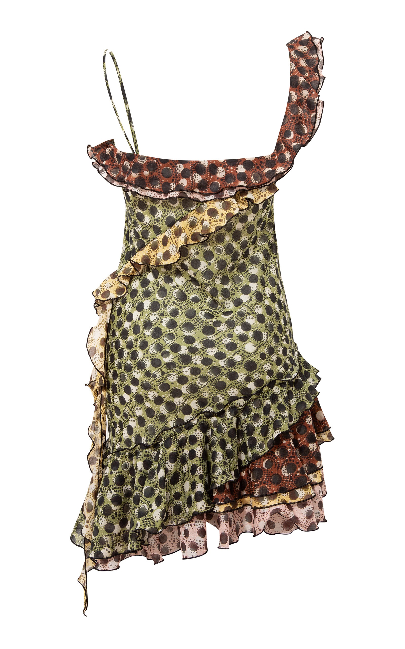 Mimika Ruffled Polka-Dot Cotton Mini Dress multi - 5