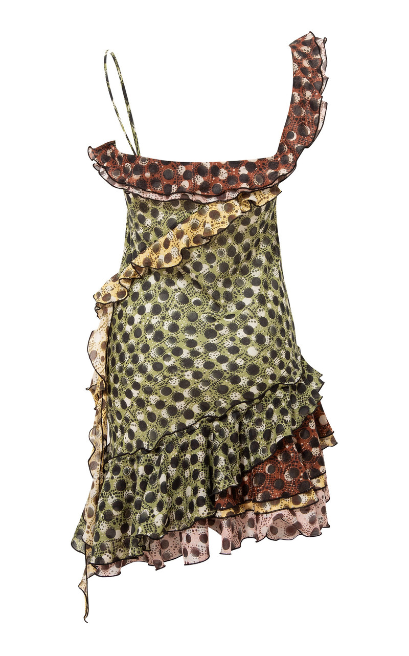 Mimika Ruffled Polka-Dot Cotton Mini Dress multi 5