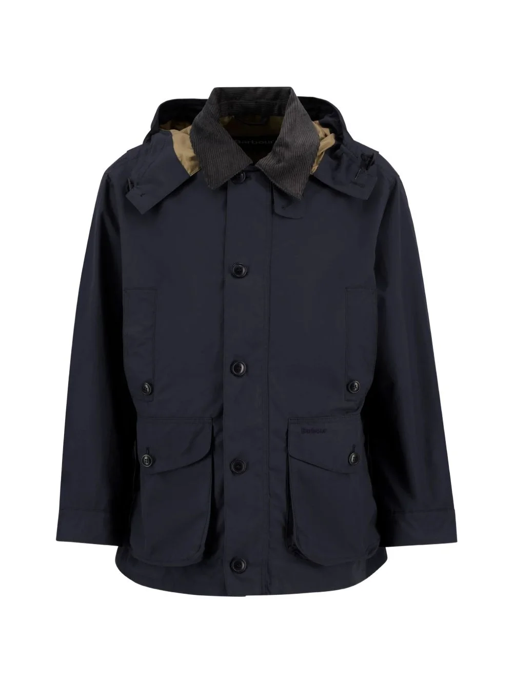 Ventile hooded corduroy-collar jacket - 1