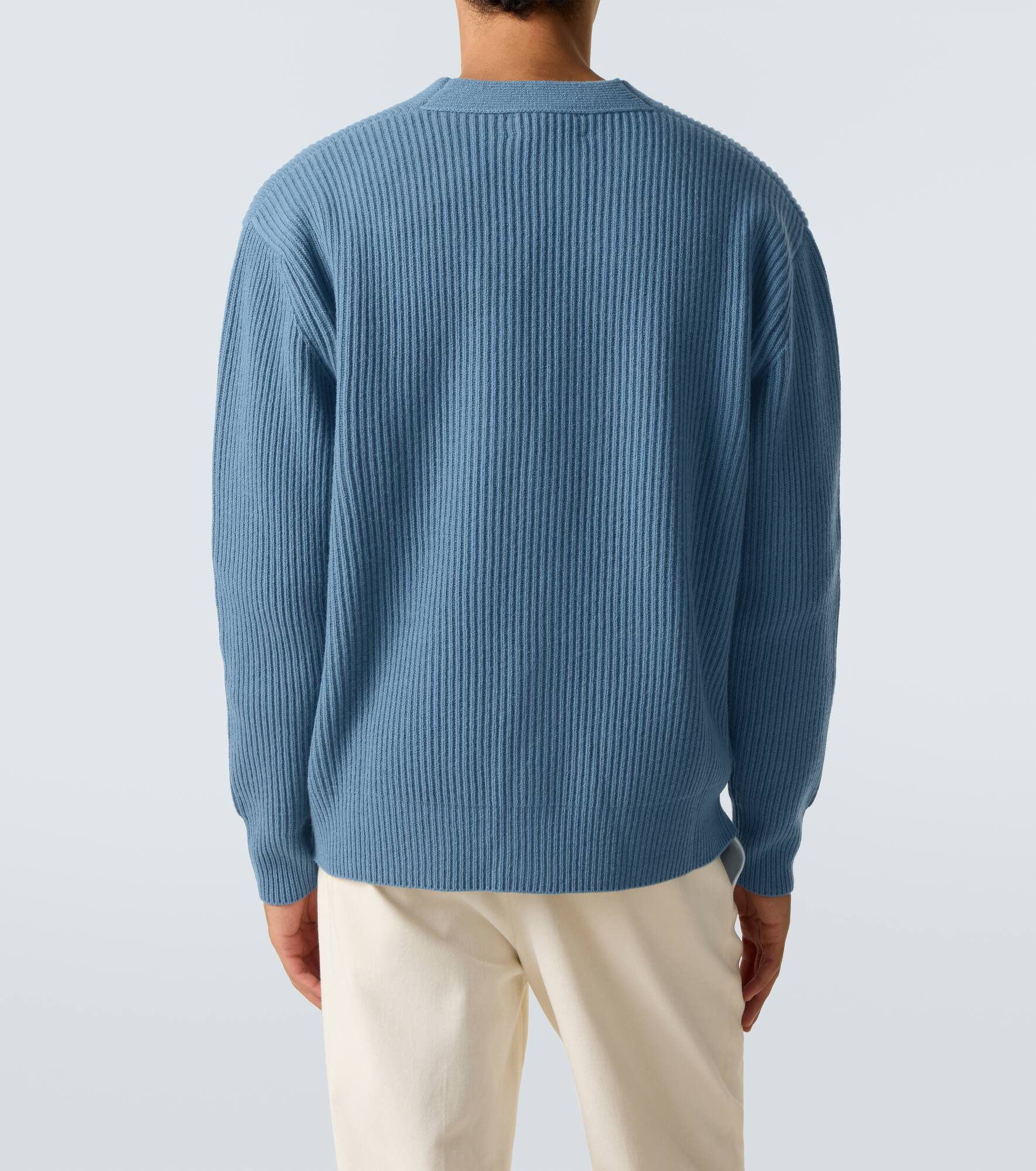 Ribbed-knit wool and cashmere cardigan - 4