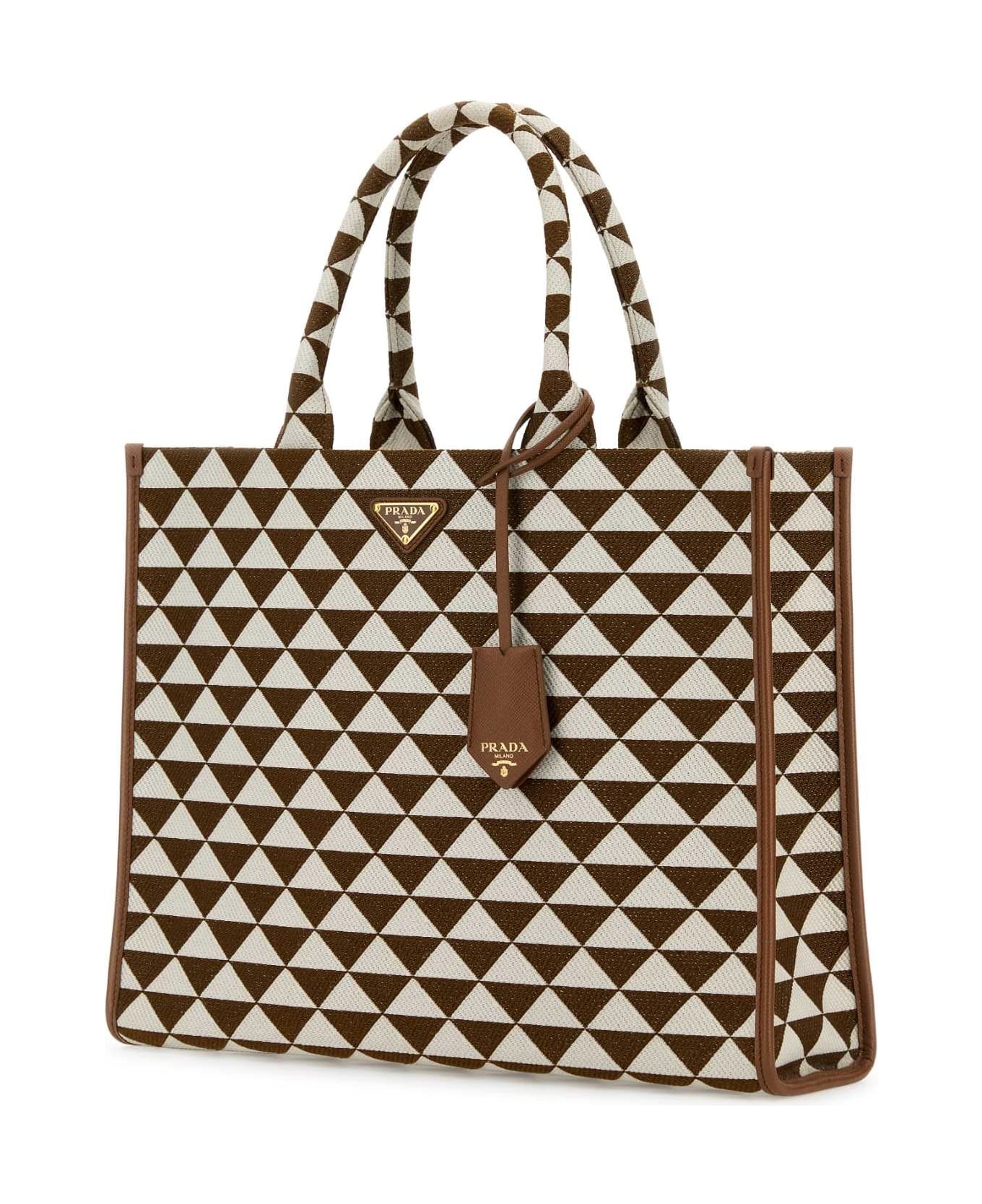 Embroidered Fabric Large Symbole Shopping Bag - 2