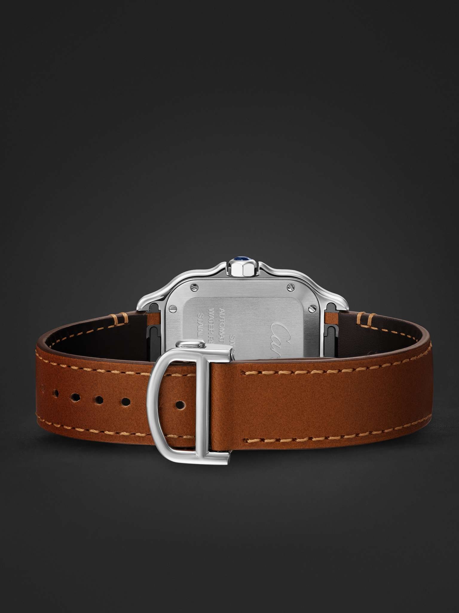 Santos Automatic 35.6mm Interchangeable Stainless Steel and Leather Watch, Ref. No. WSSA0010 - 7