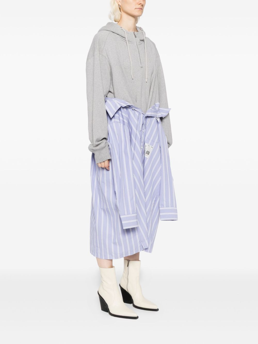 Shirt combined hoodie dress - 3