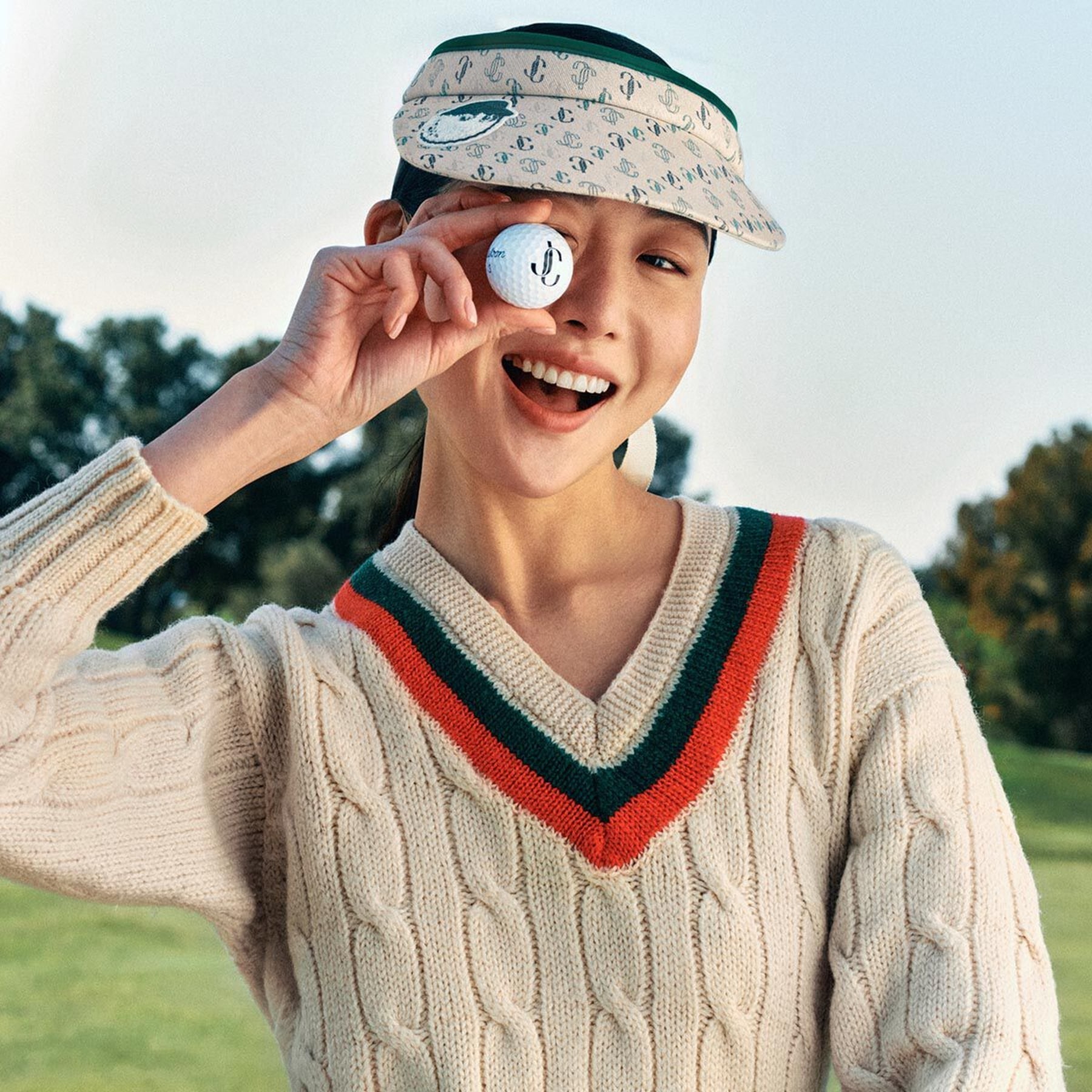 Jimmy Choo / Malbon 2.0 Monogram Visor
Monogram Embroidered Jacquard Visor - 5