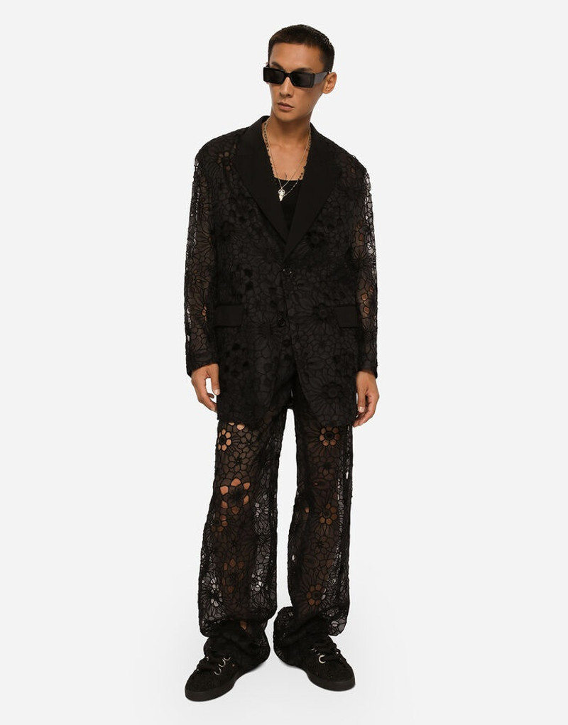 Tailored stretch broderie anglaise pants 5