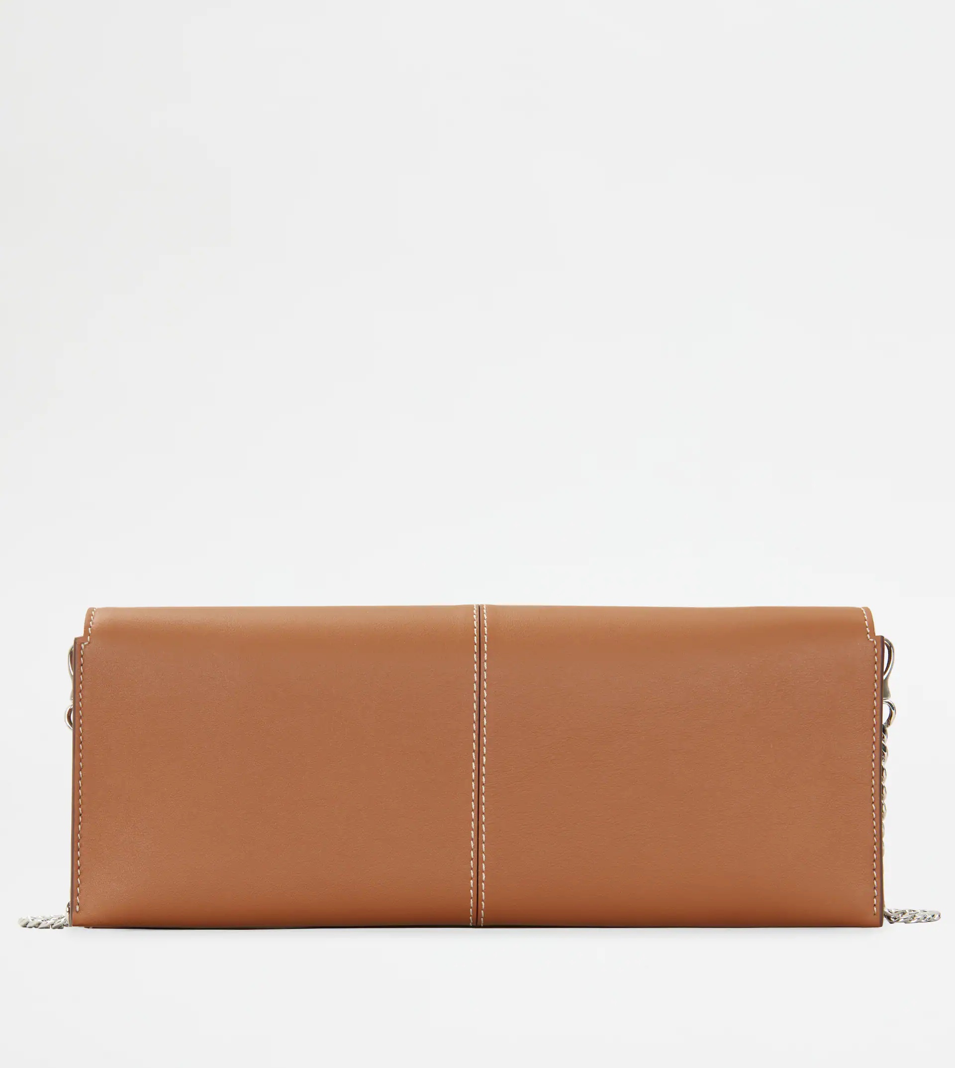 CLUTCH IN LEATHER MEDIUM - BEIGE - 4