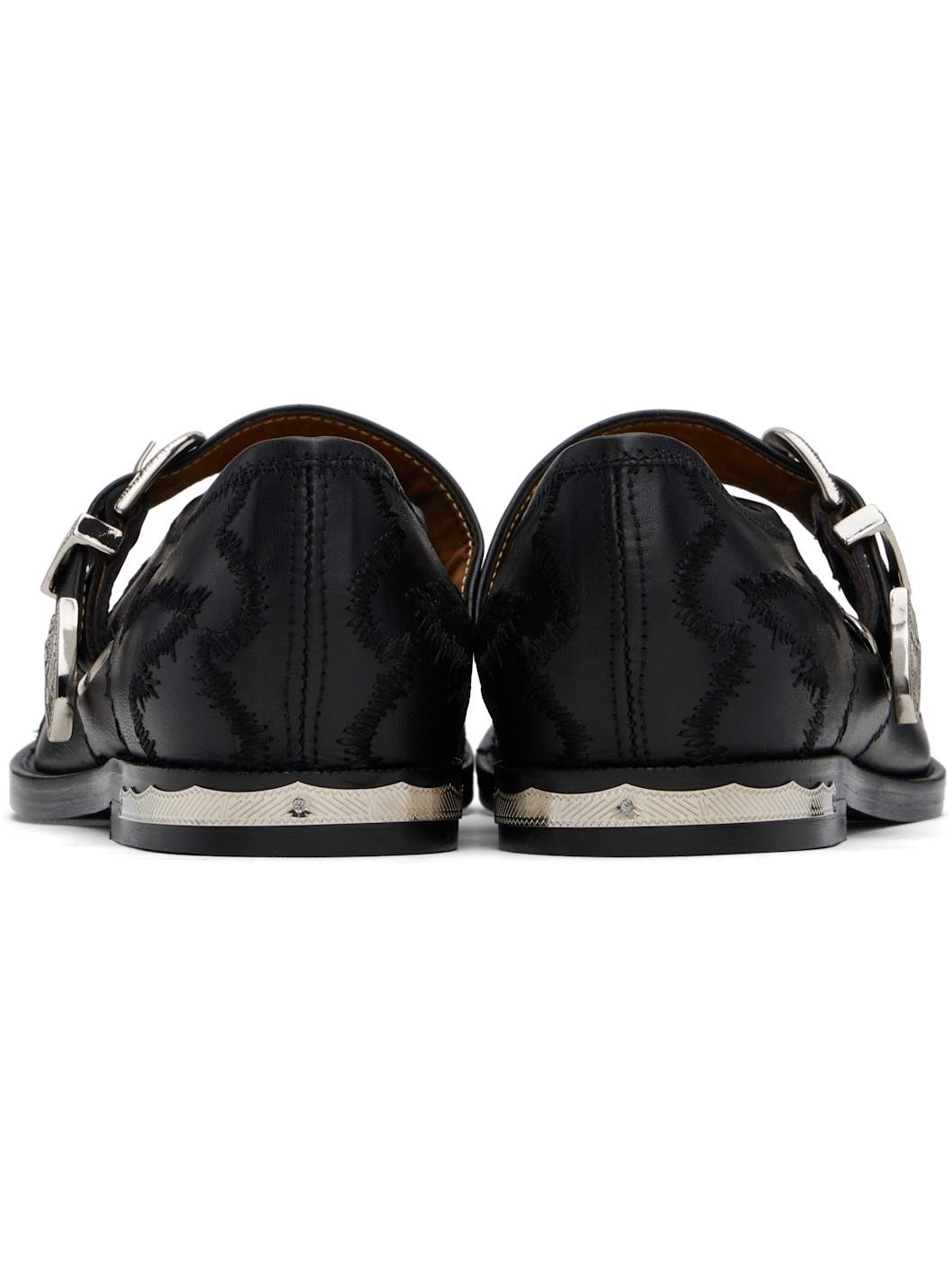Black Leather Loafers - 2