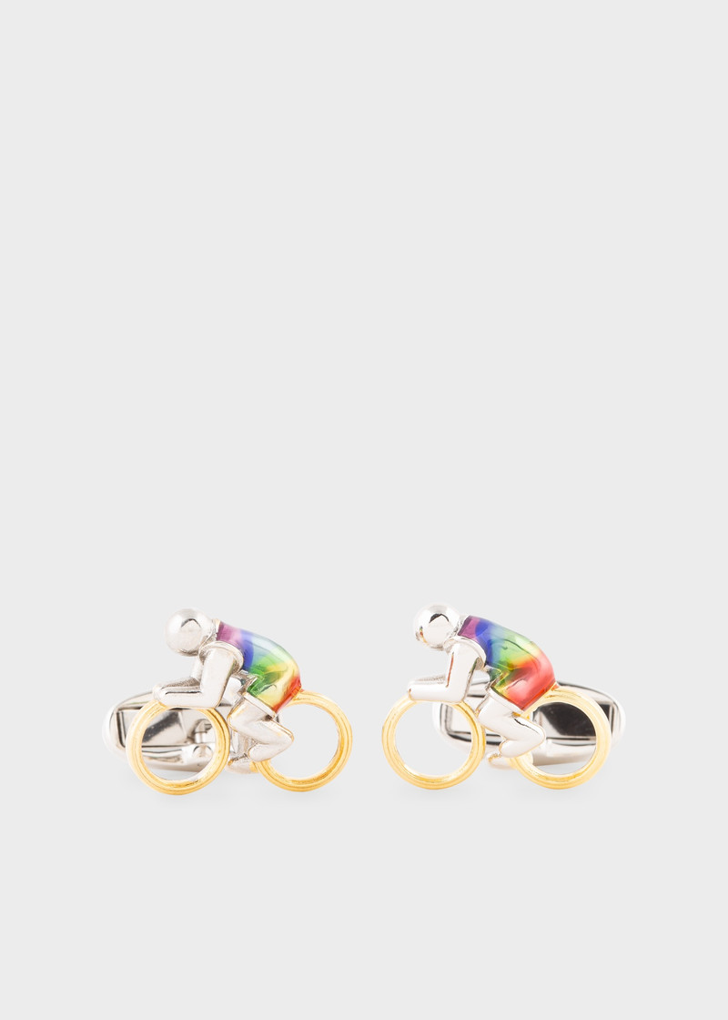Multicolour Cyclist' Cufflinks 1
