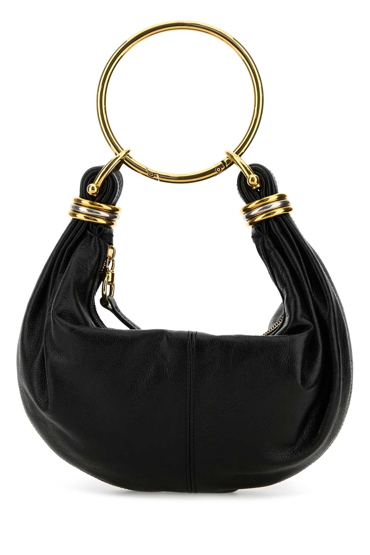 Chloe Women Black Leather Bracelet Handbag - 5