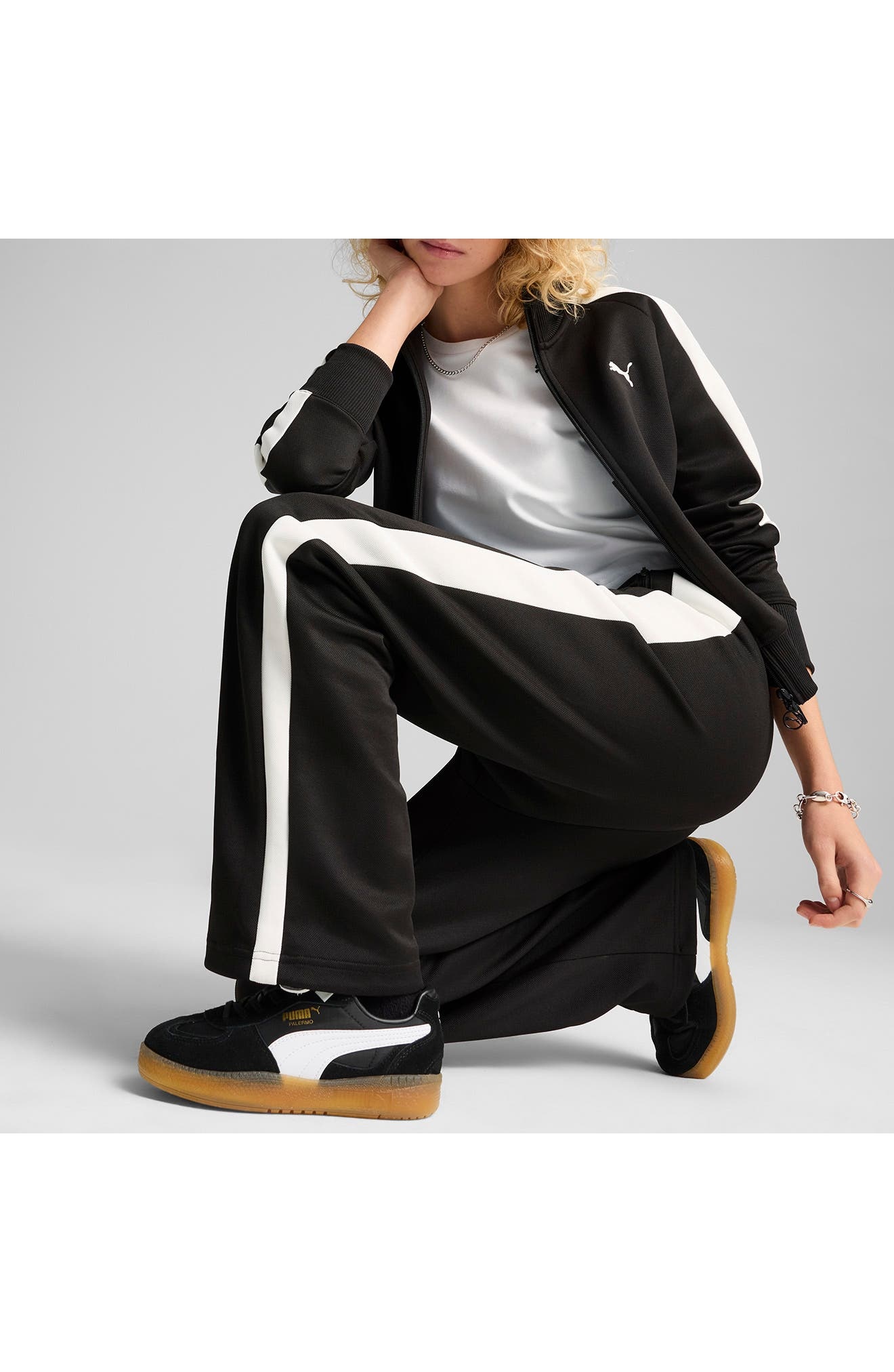 PUMA T7 Always On Straight Leg Track Pants in Puma Black at Nordstrom - 6
