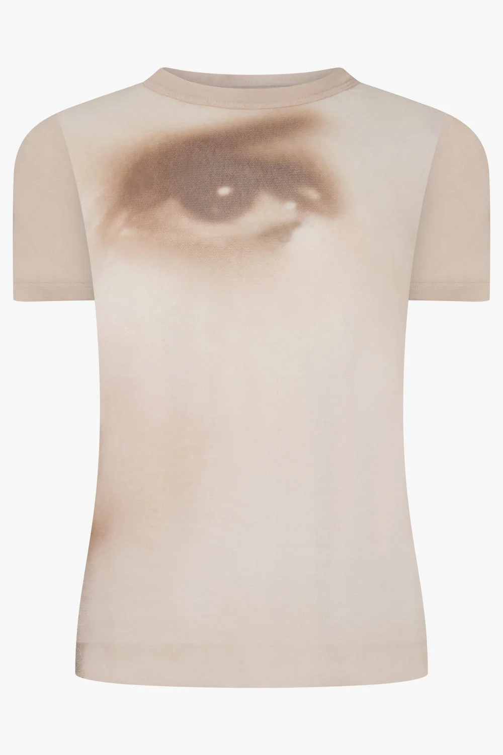 FACE PRINT BABY TOP | BEIGE - 1
