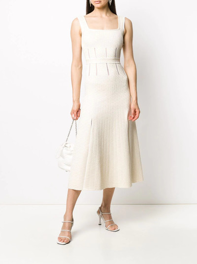 Alexander McQueen geometric knitting midi dress outlook