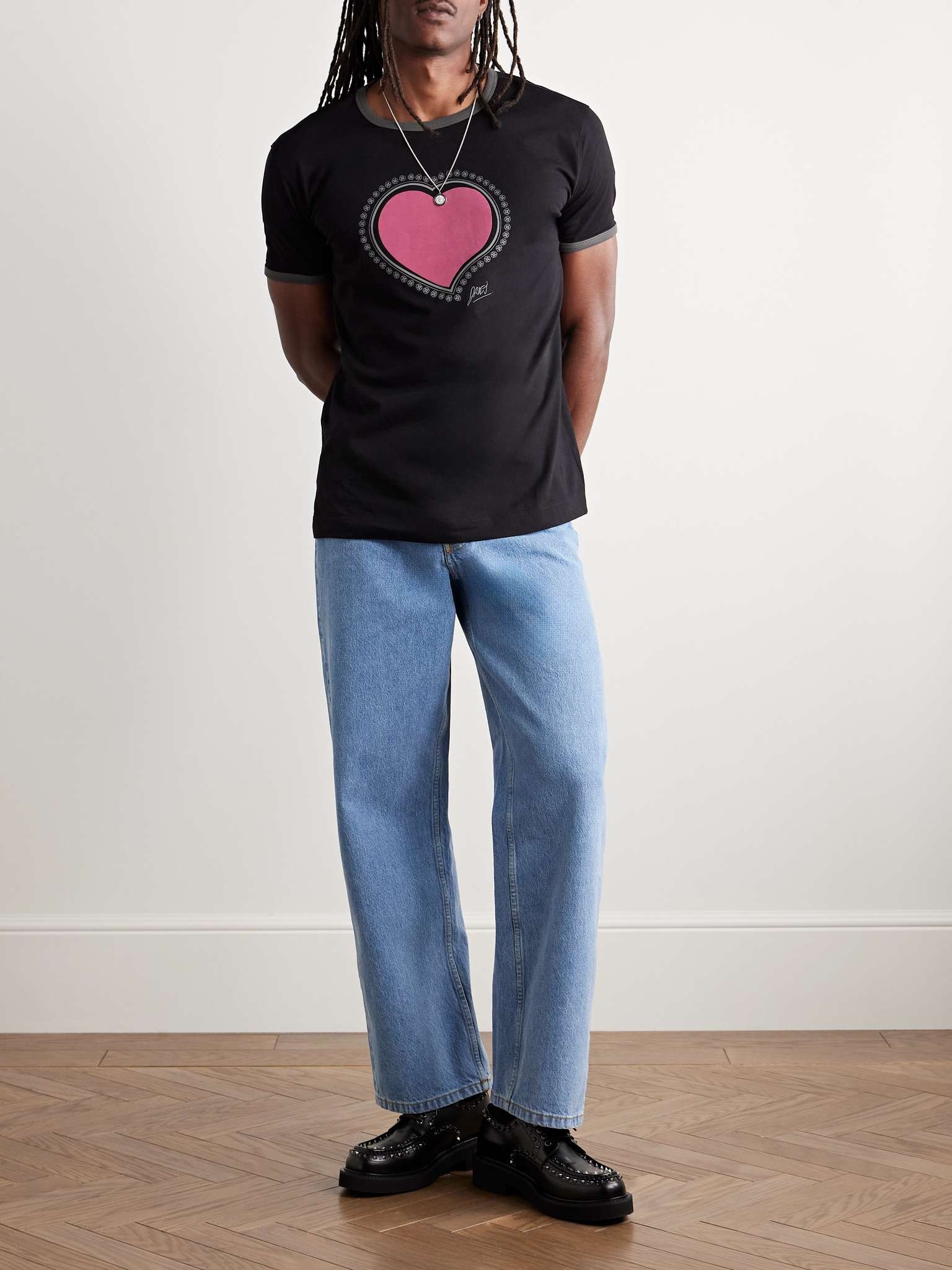 Slim-Fit Appliquéd Printed Cotton-Jersey T-Shirt - 2