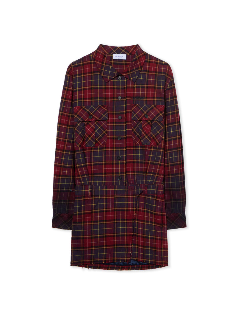 Off-White Check Flannel Arrow Dress outlook