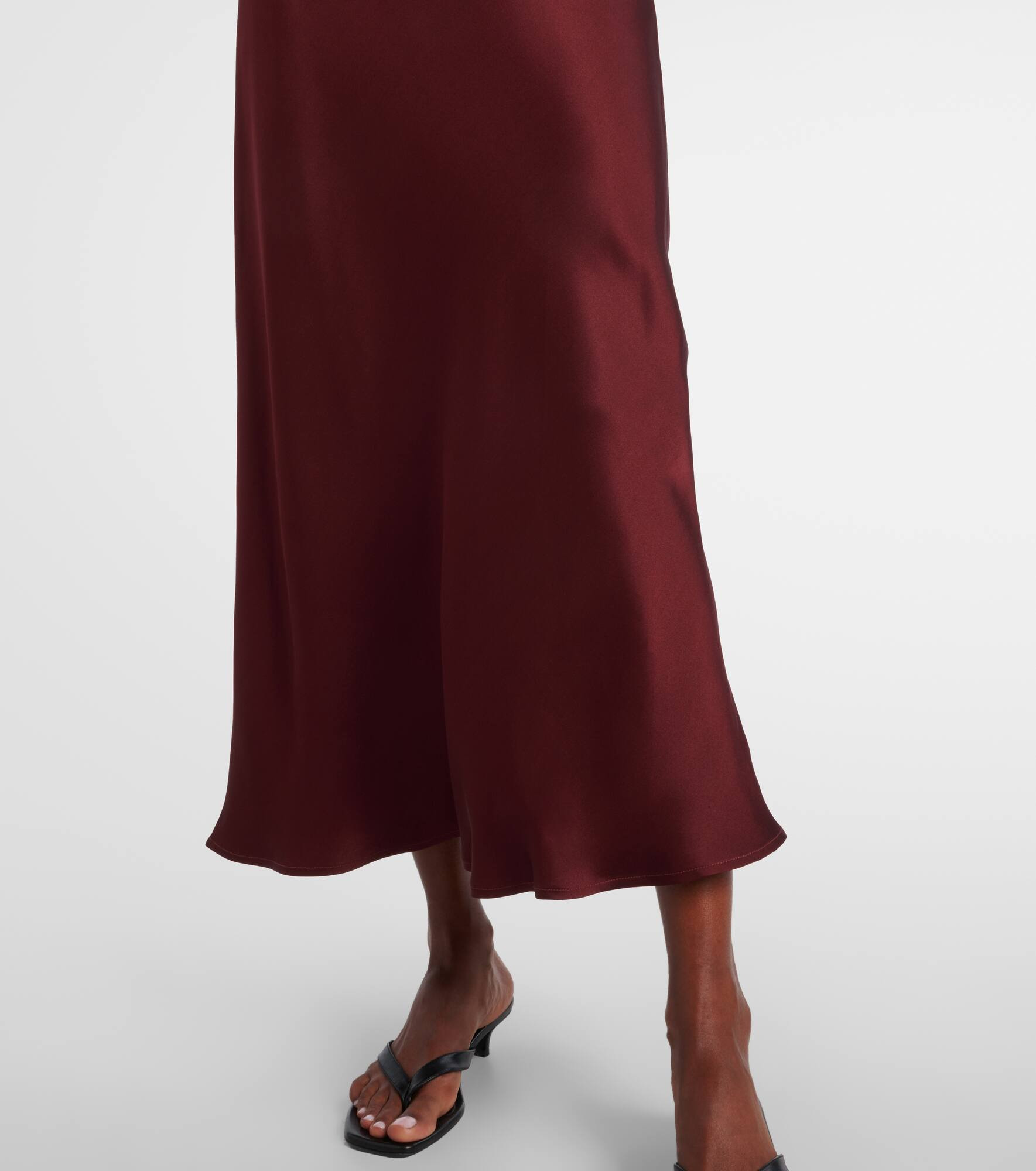 Valenica silk satin maxi dress - 5