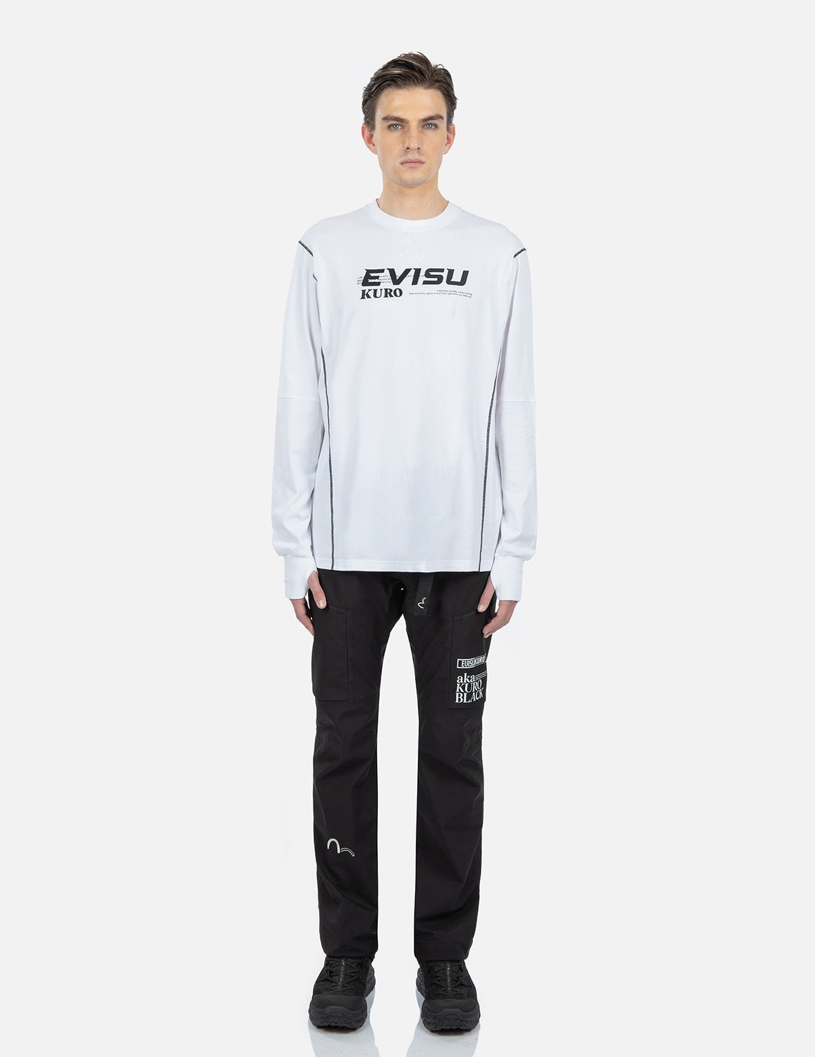 Contrast Stitching Long Sleeve T-shirt - 5