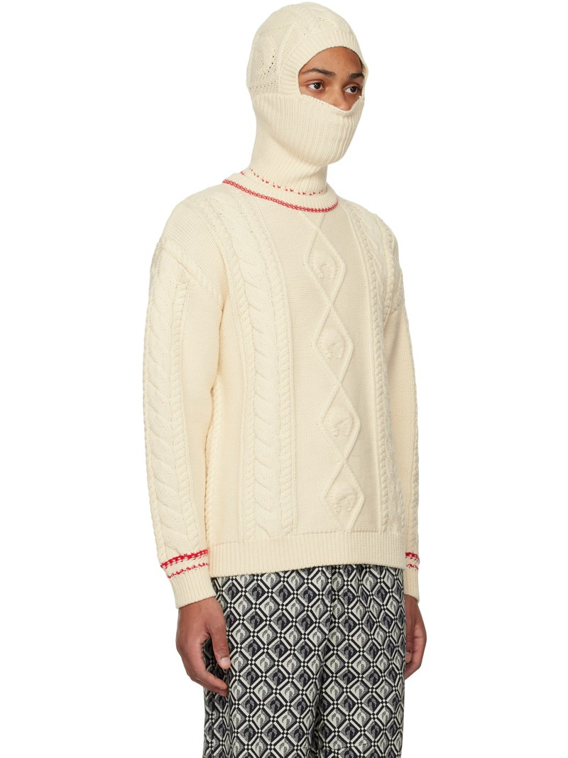 Beige Crewneck Sweater 2