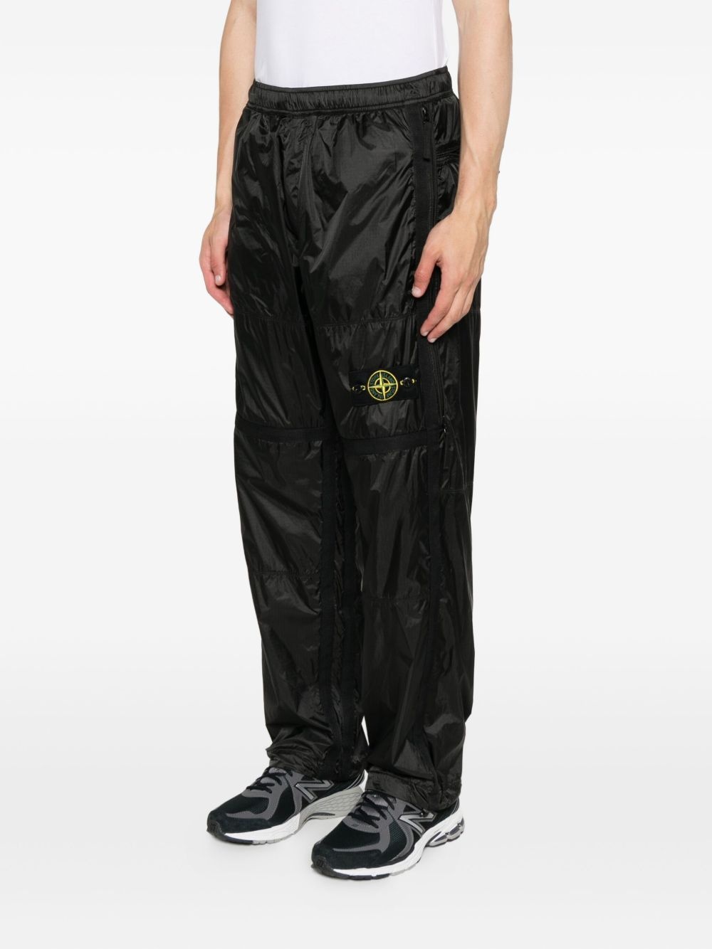 panelled zip-detail trousers - 3