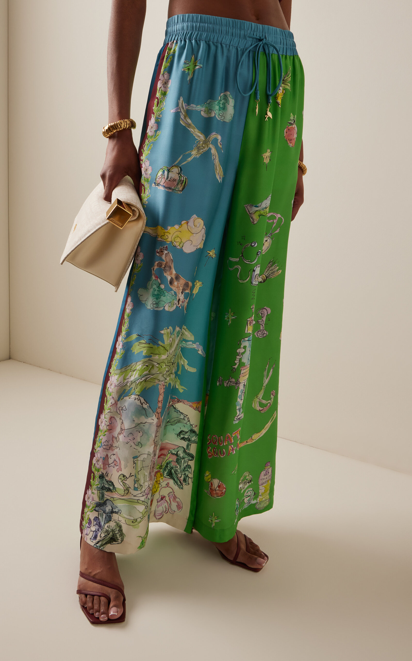 Daria Silk Wide-Leg Pants multi - 3