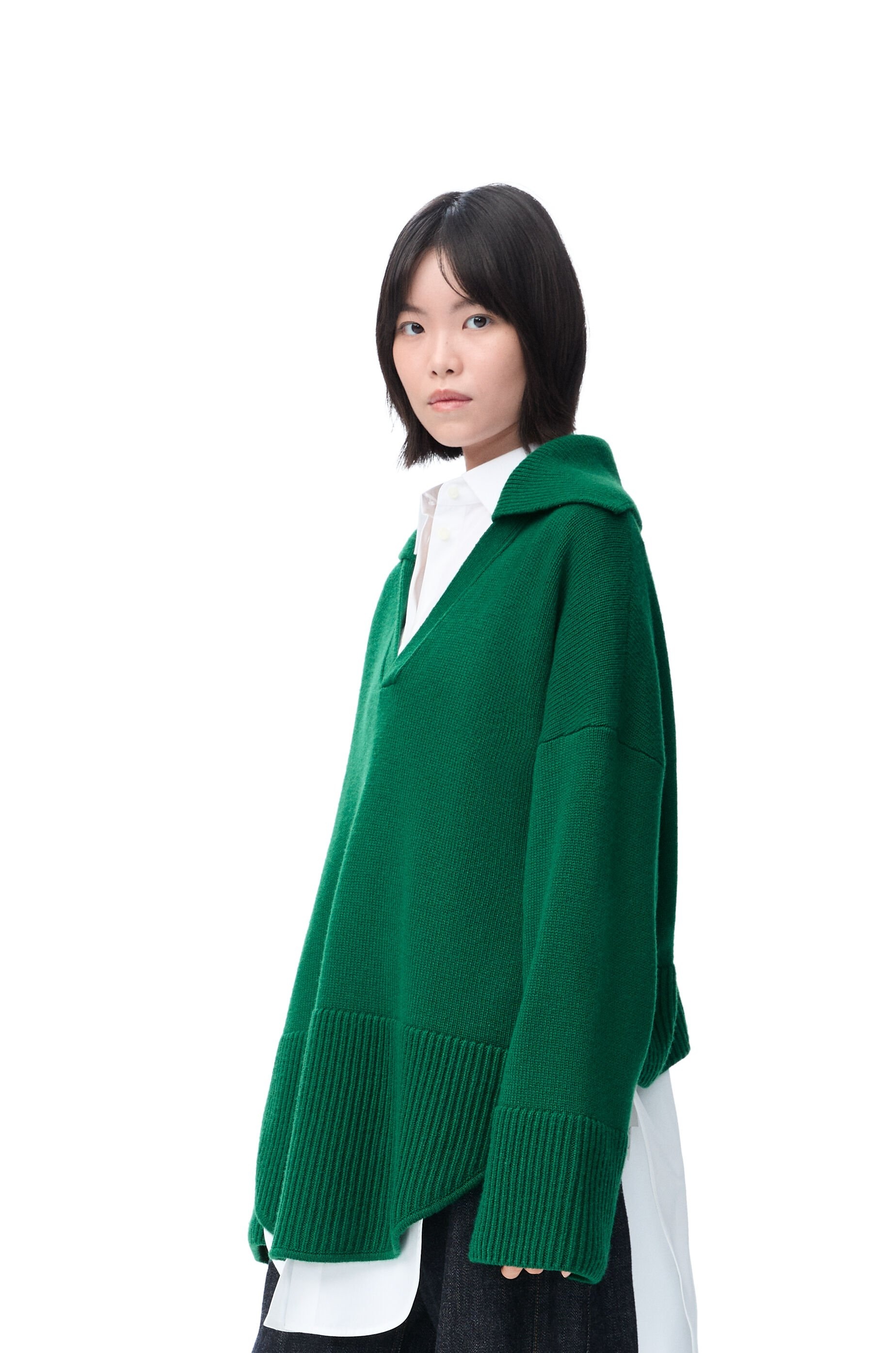 Polo sweater in cashmere - 3