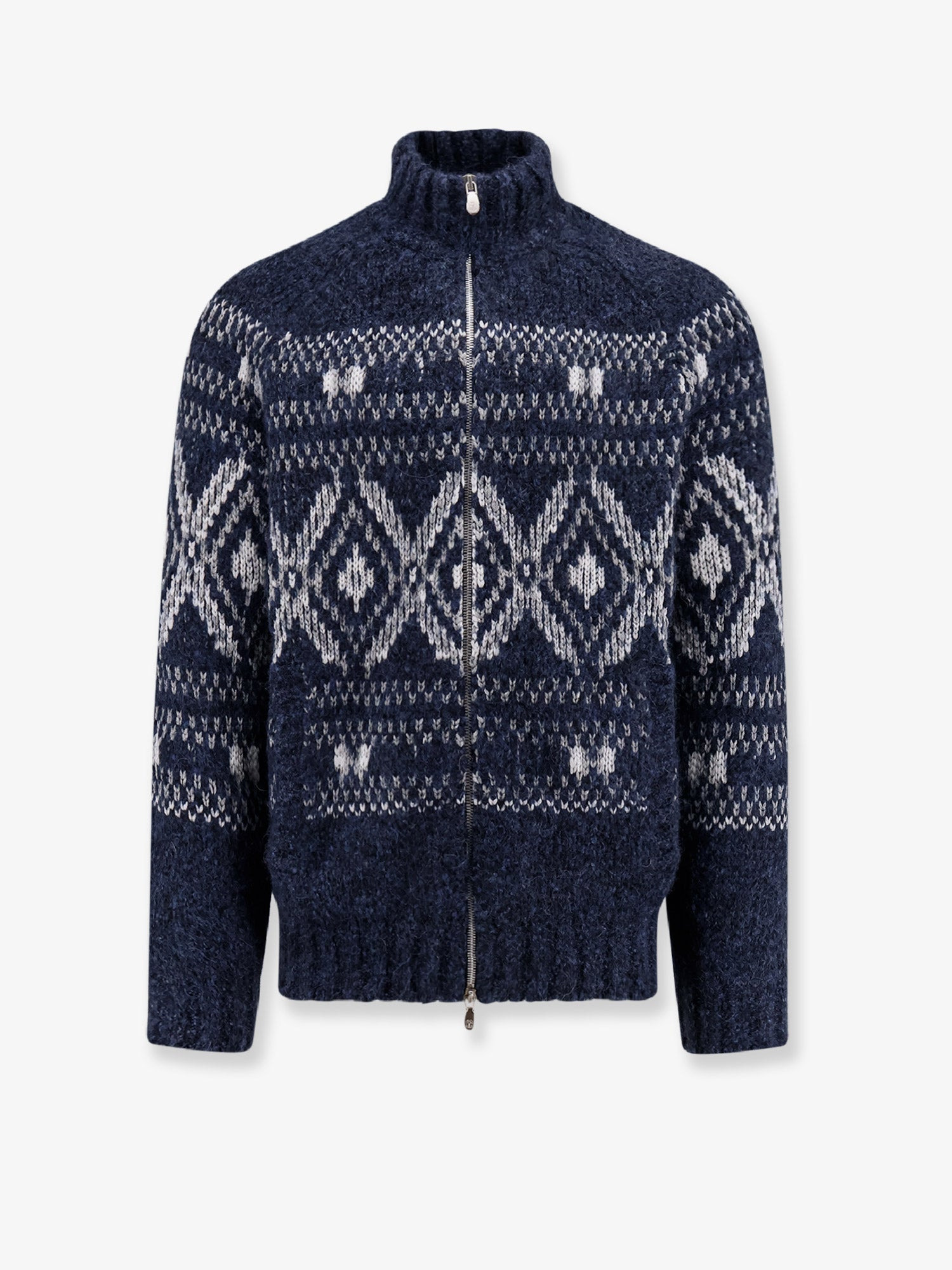 ALPACA BLEND CARDIGAN WITH EMBROIDERIES - 1