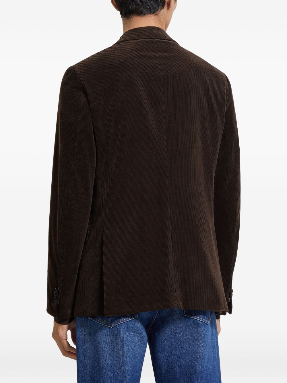 corduroy single-breasted blazer - 4