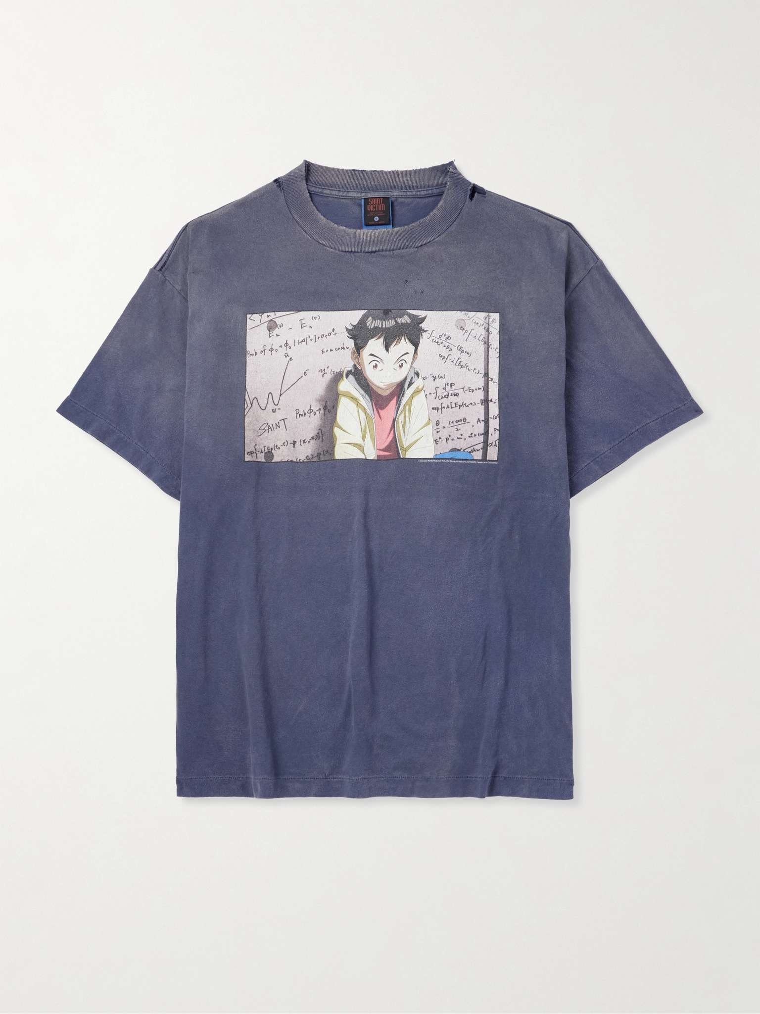 + PLUTO Distressed Printed Cotton-Jersey T-Shirt - 1