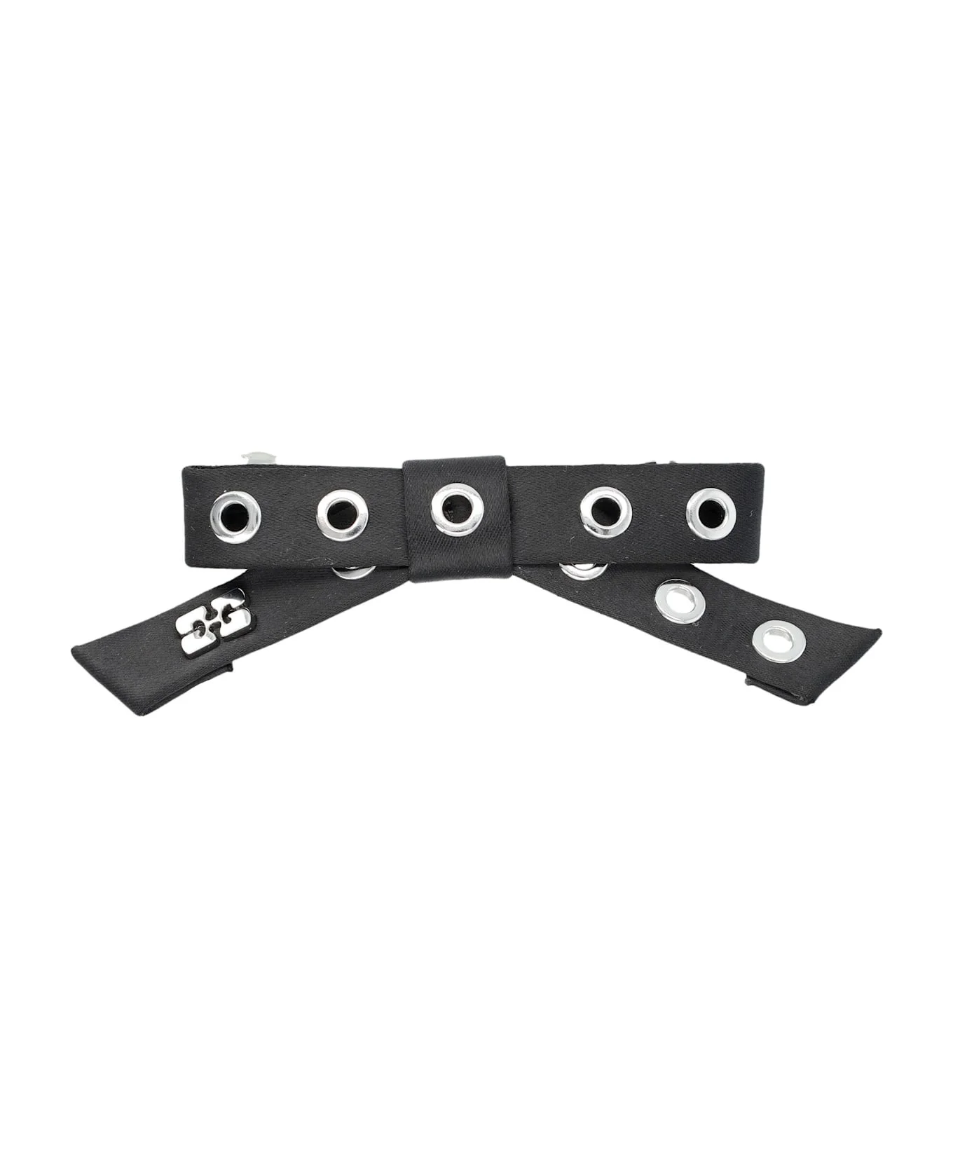 Eyelet Metal Bow Barrette - 1