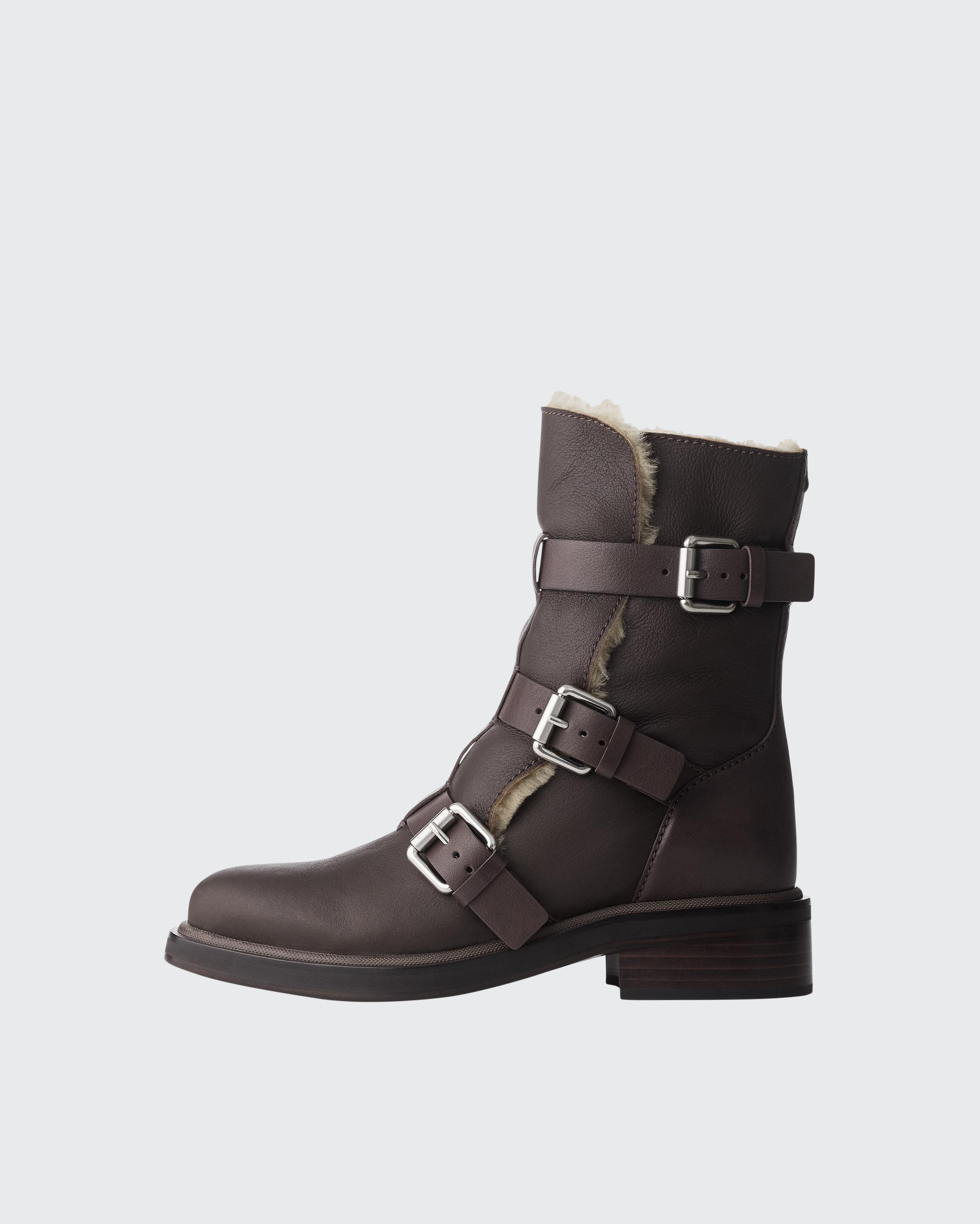 RB Moto Buckle Boot - Leather & Shearling
Mid-Calf Boot - 1