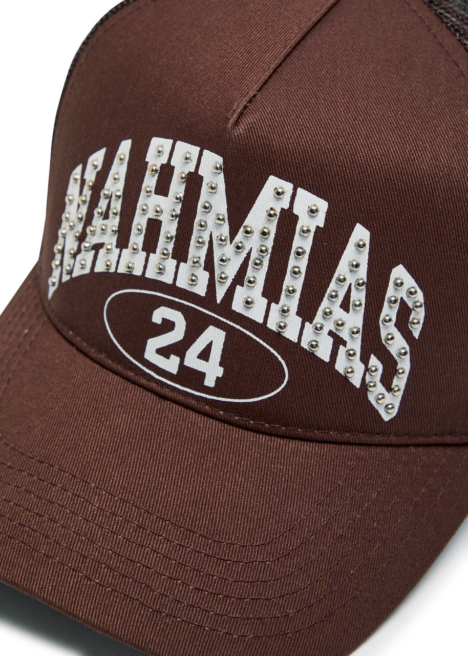 Nahmias Studded Printed Canvas Trucker hat - 3