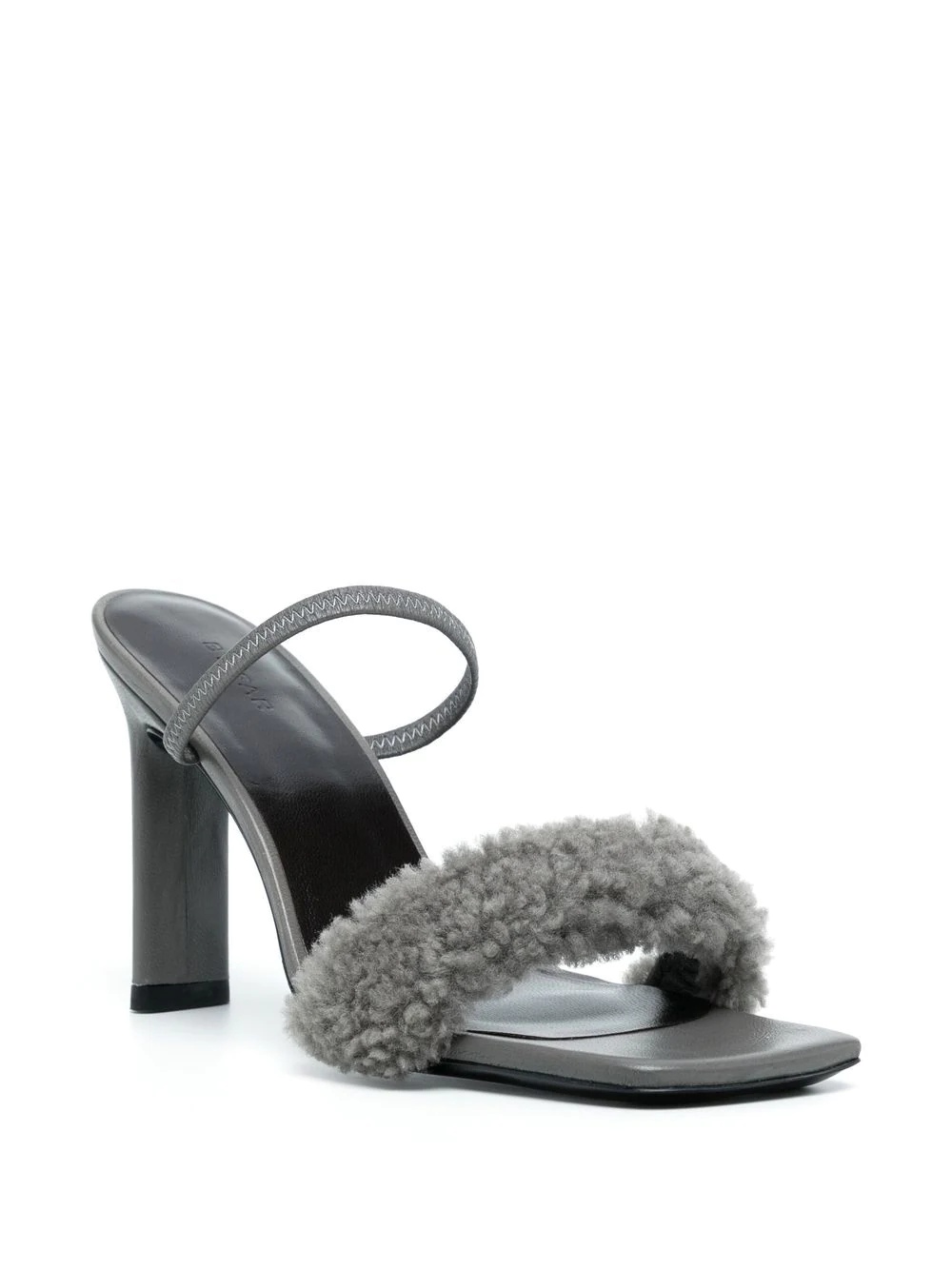 shearling strap open toe heels - 2
