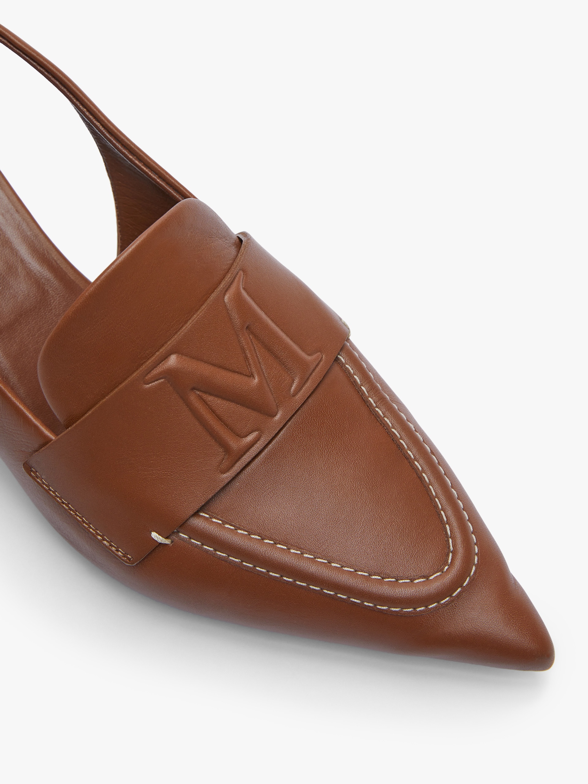 CATY Leather slingbacks - 5