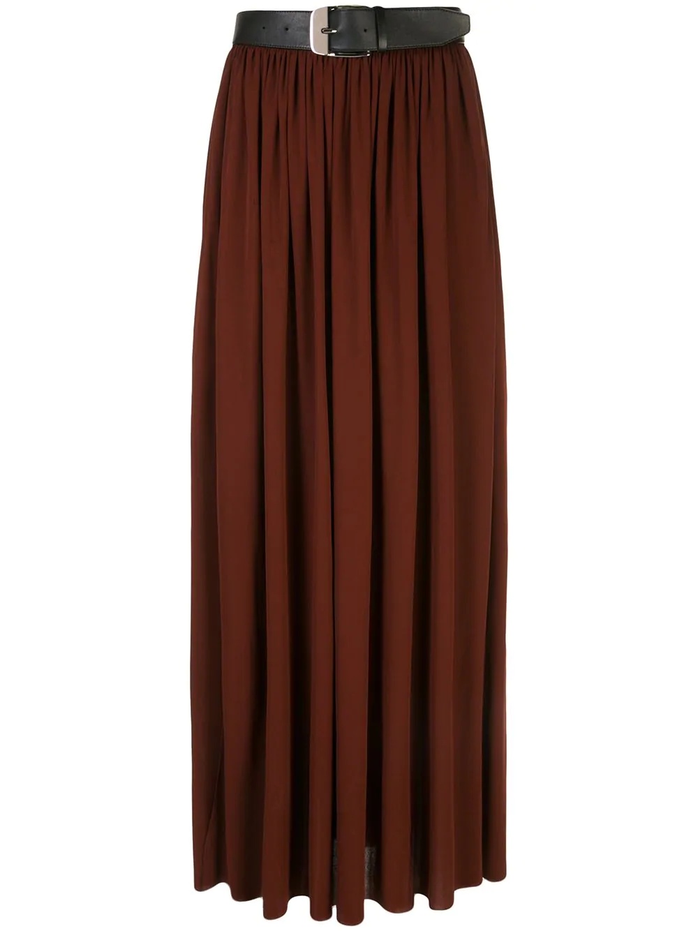 belted pleated skirt - 1