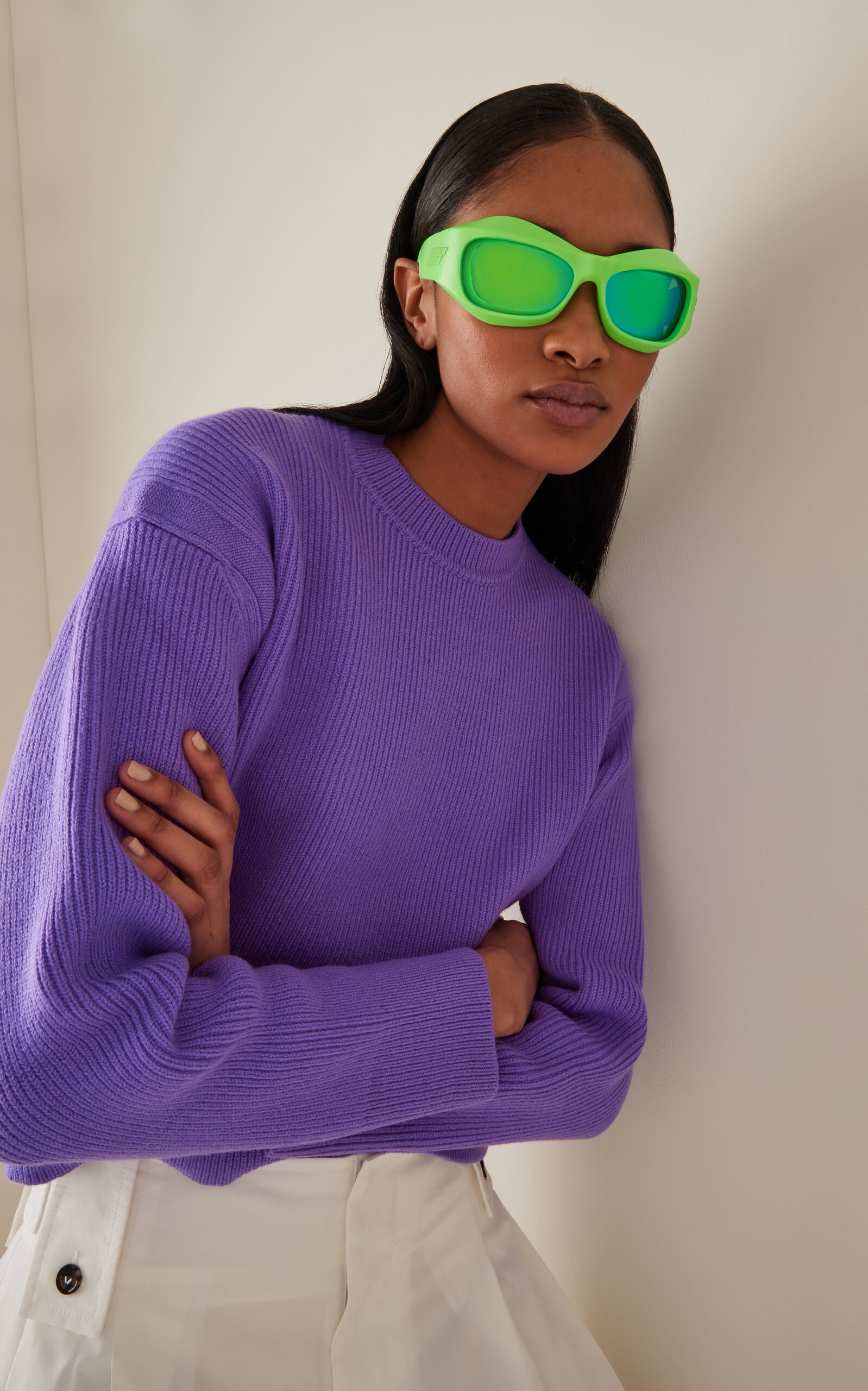 Wrap-Frame Acetate Sunglasses green - 3