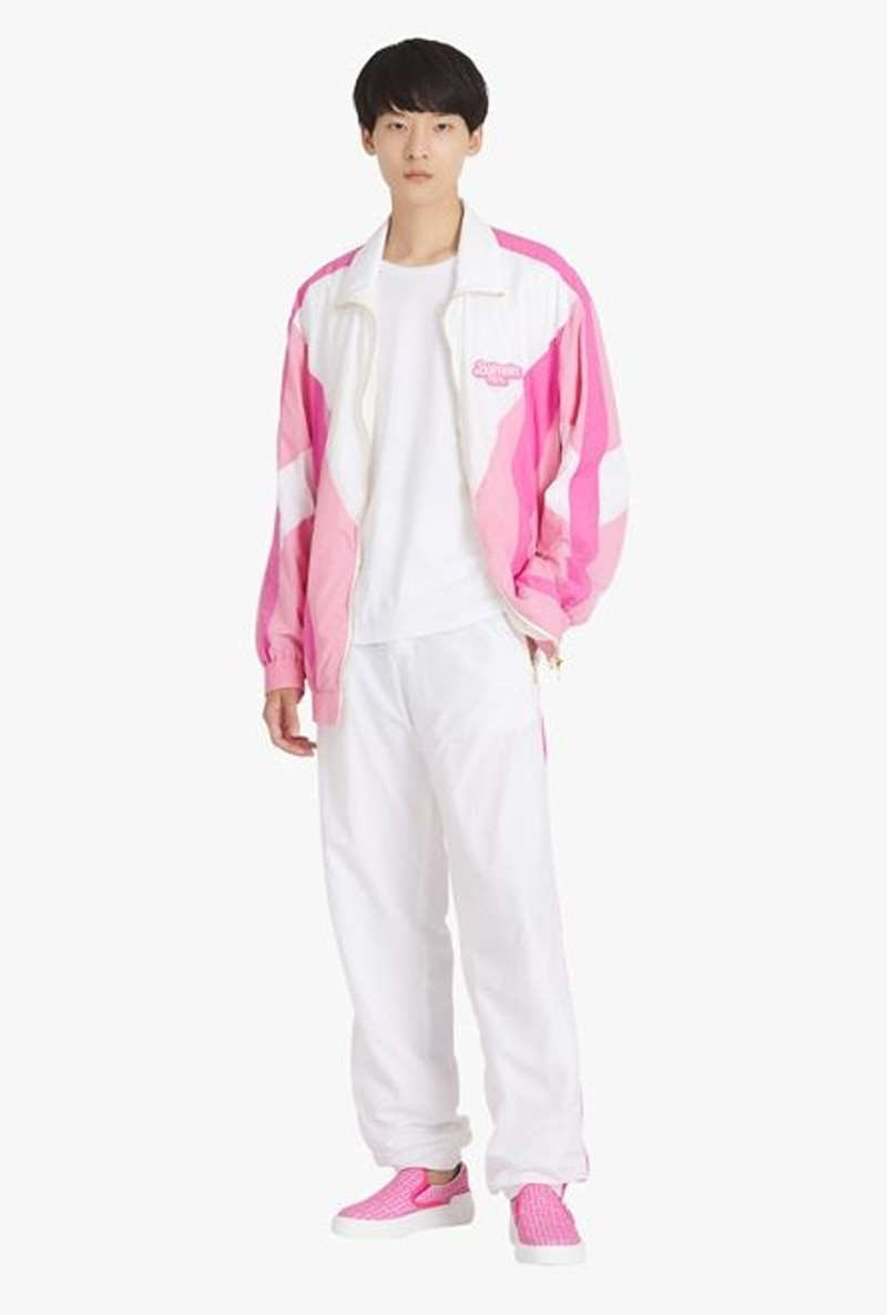 Balmain Balmain x Barbie - White and pink nylon sweatpants outlook