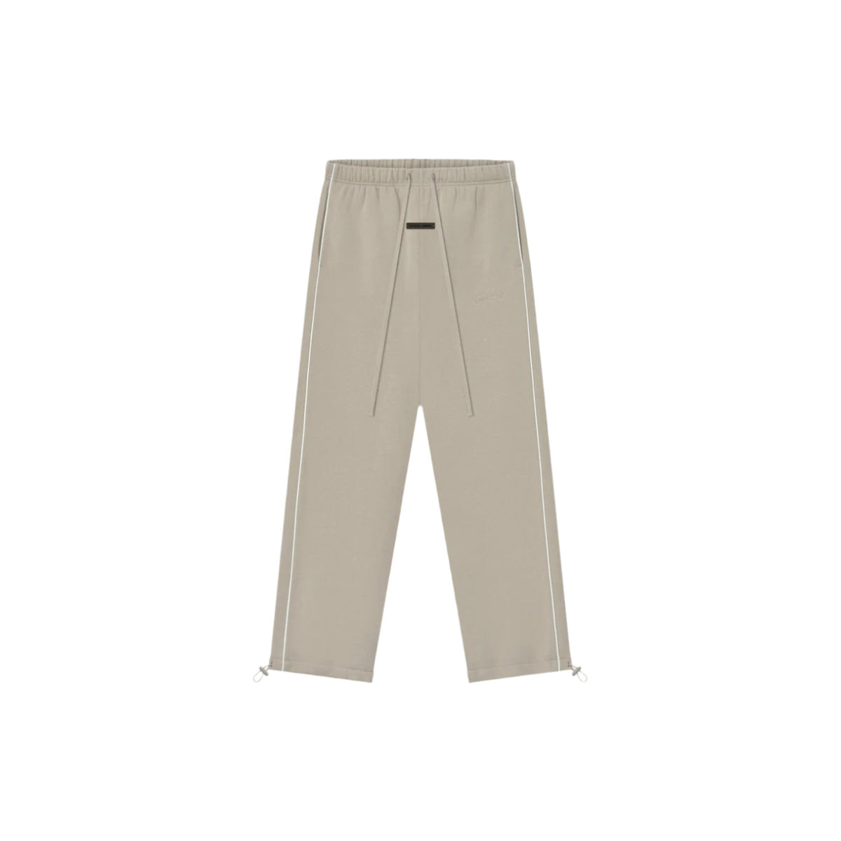 RELAXED FLEECE SWEATPANTS WITH PIPING (TIMBER/CLOUD WHITE) - 7