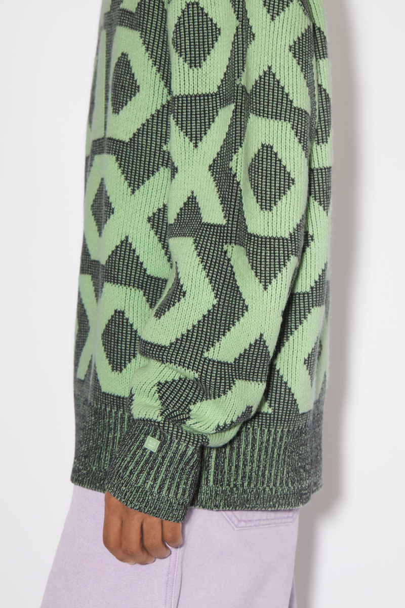 Face logo jumper - Black/spring green 4