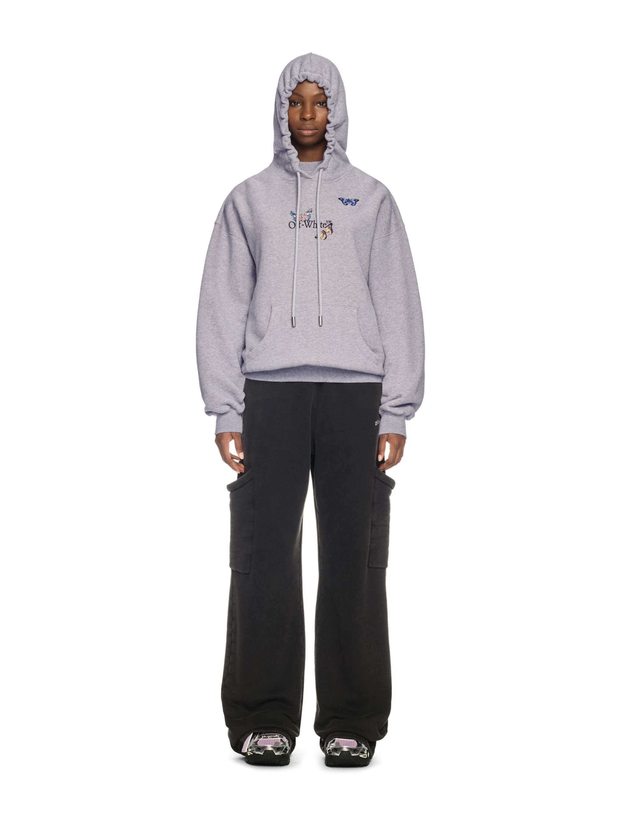 Gray Bookish Butterfly Hoodie - 3