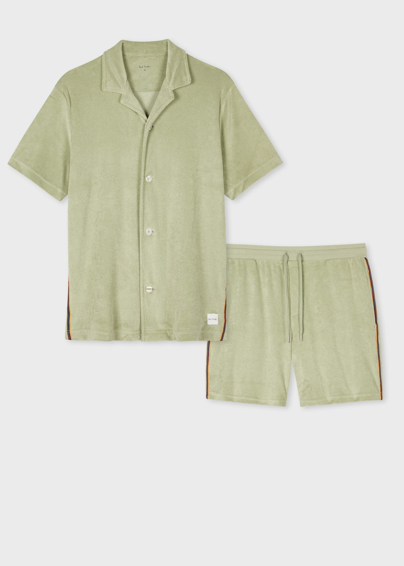 Sage Green Towelling Lounge Set 1