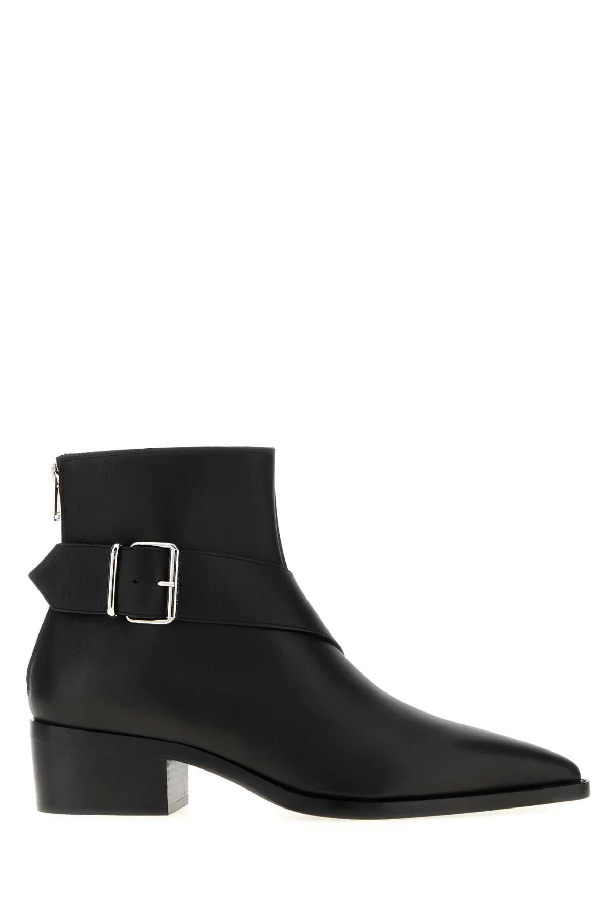 Alexander Mcqueen Men Black Leather Heron Ankle Boots - 1