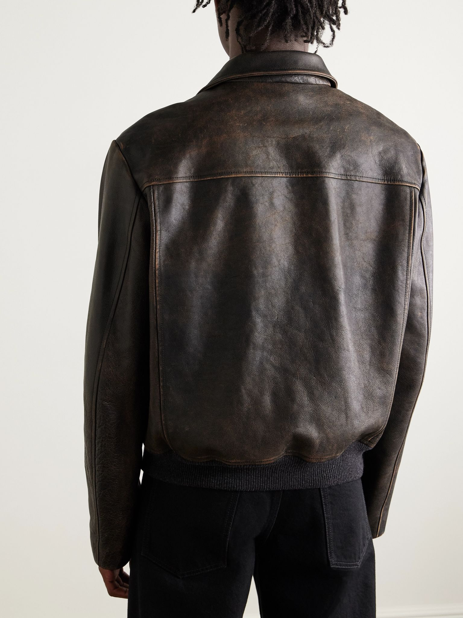 Akia Leather Jacket Brown - 4