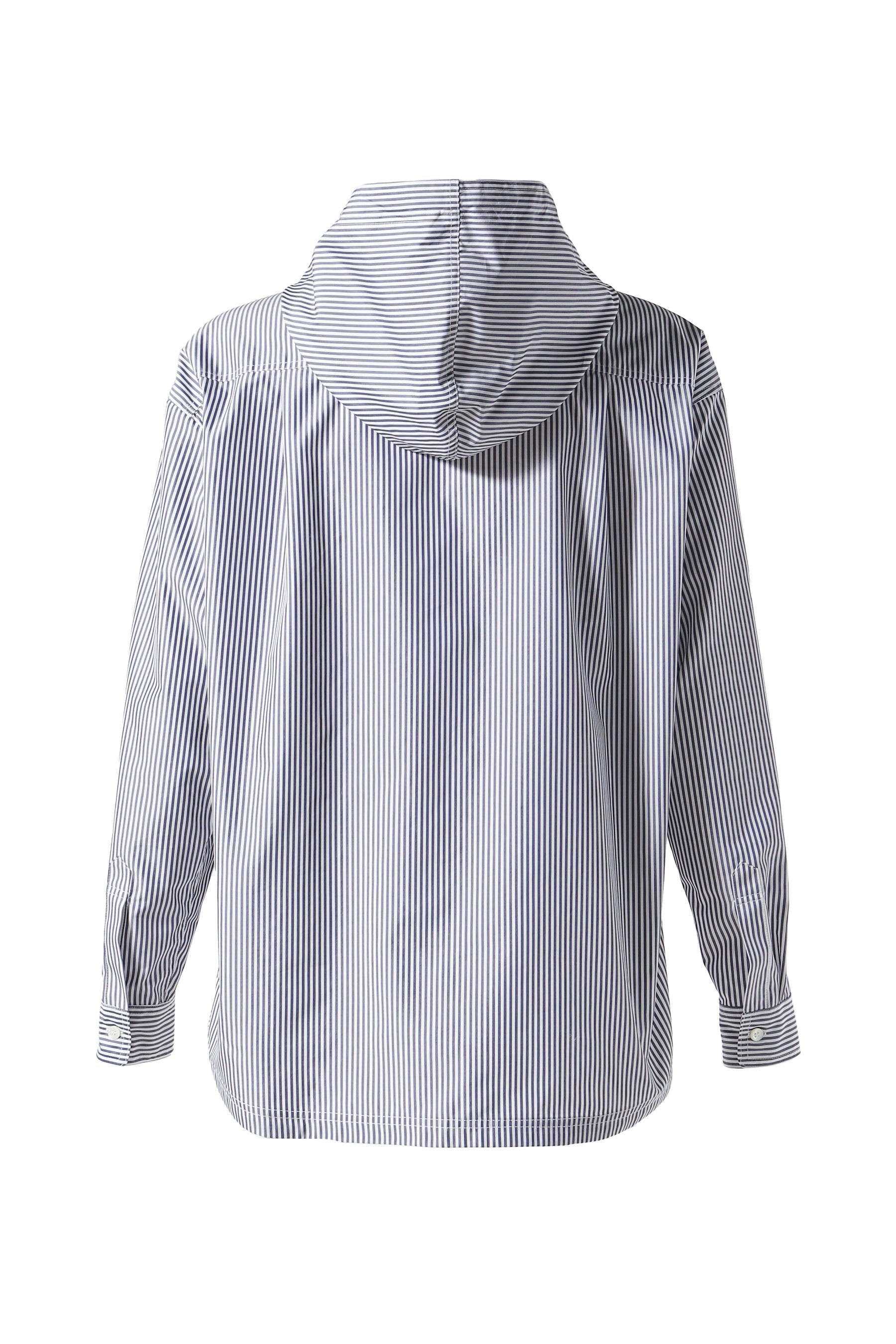 HOODED SHIRT / BLU STRIPES - 7