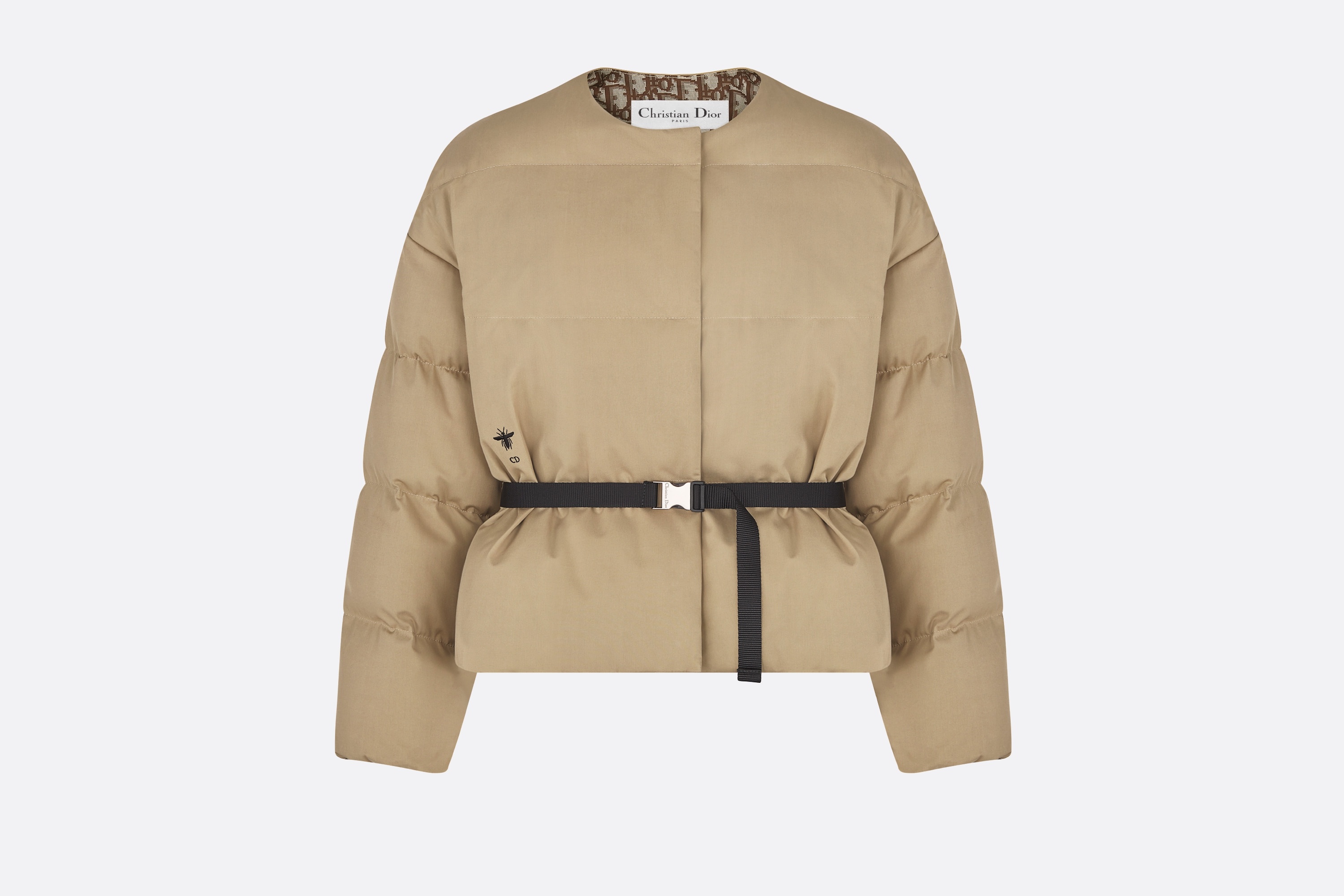 Puffer Jacket with Belt - 1