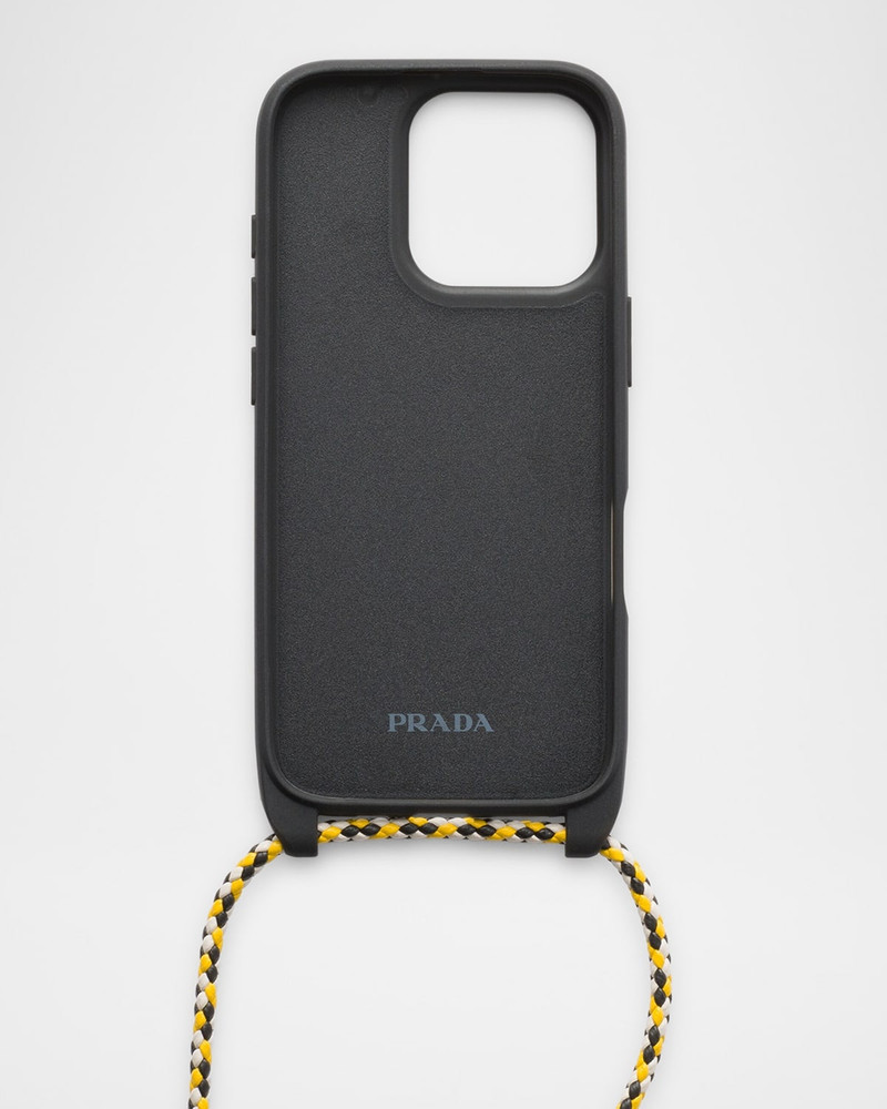 Prada iPhone 16 Pro Leather Shoulder Strap Phone Case outlook