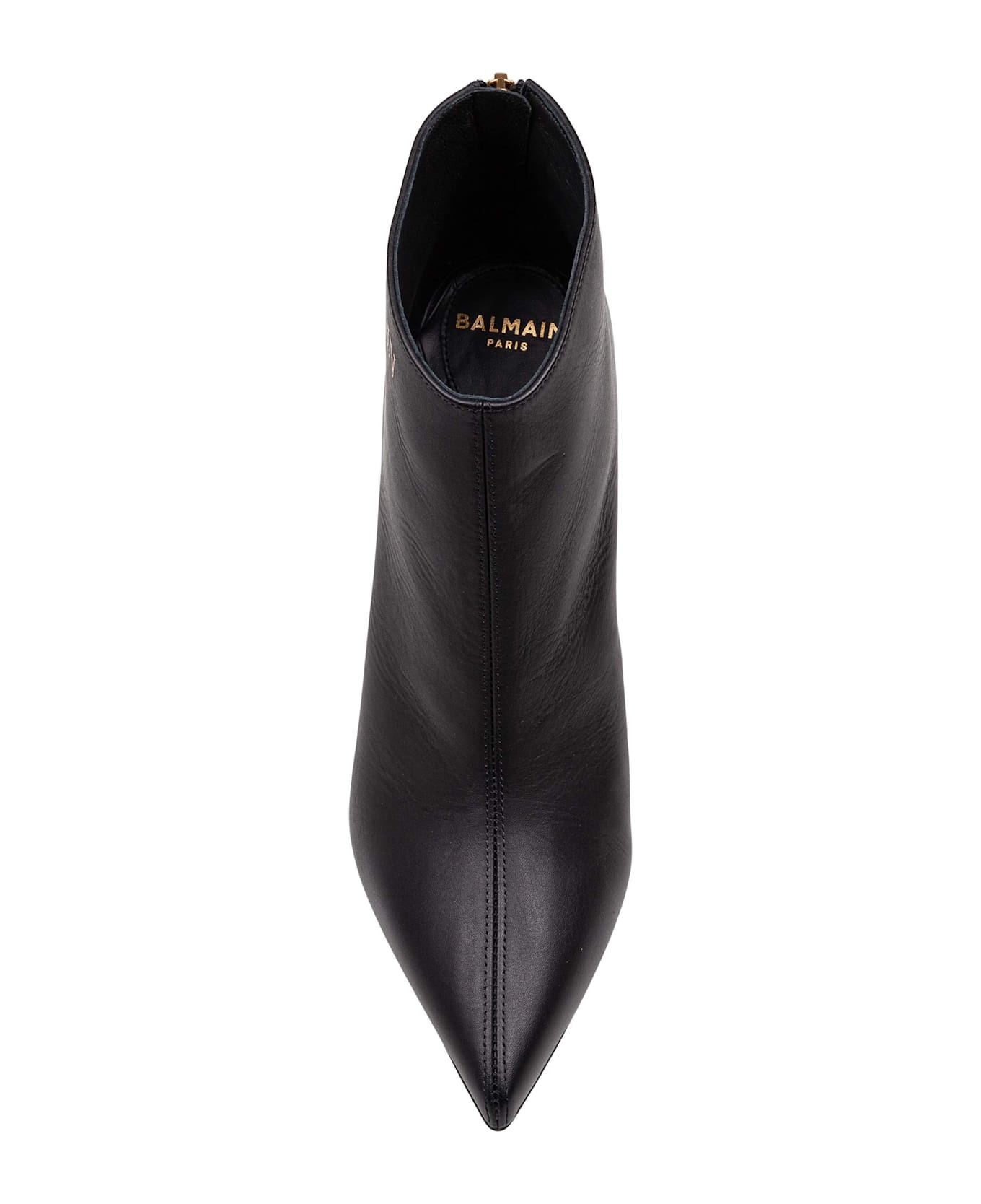 Balmain Black Leather Ankle Boot - 3