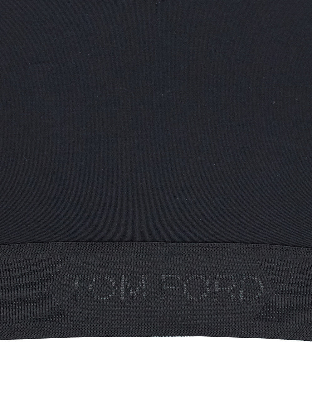 Tom Ford Women Black Bralette Top With Scoop Neck And Logo Lettering On The Front In Modal Stretch W - 3