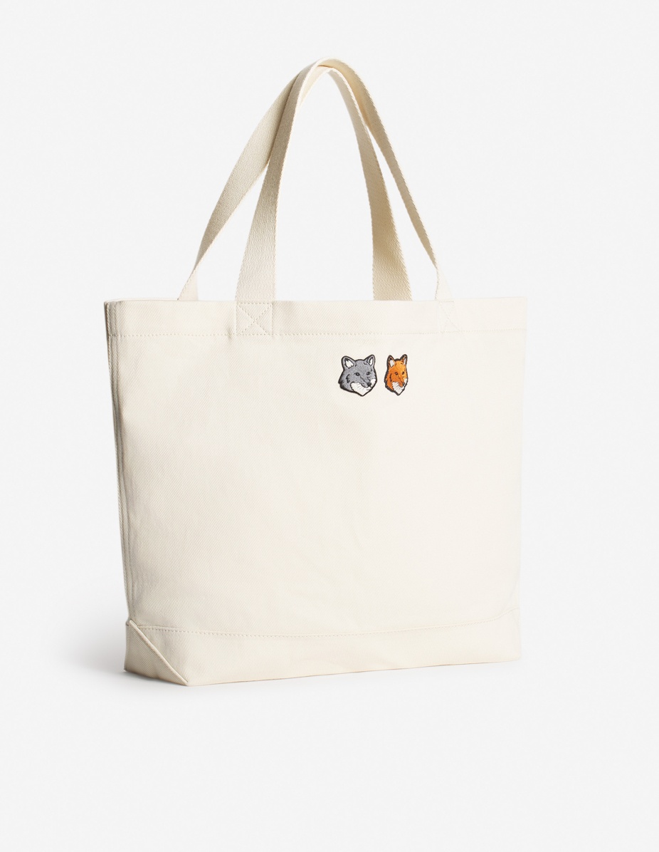 DOUBLE BOLD FOX HEAD PATCH TOTE BAG - 2
