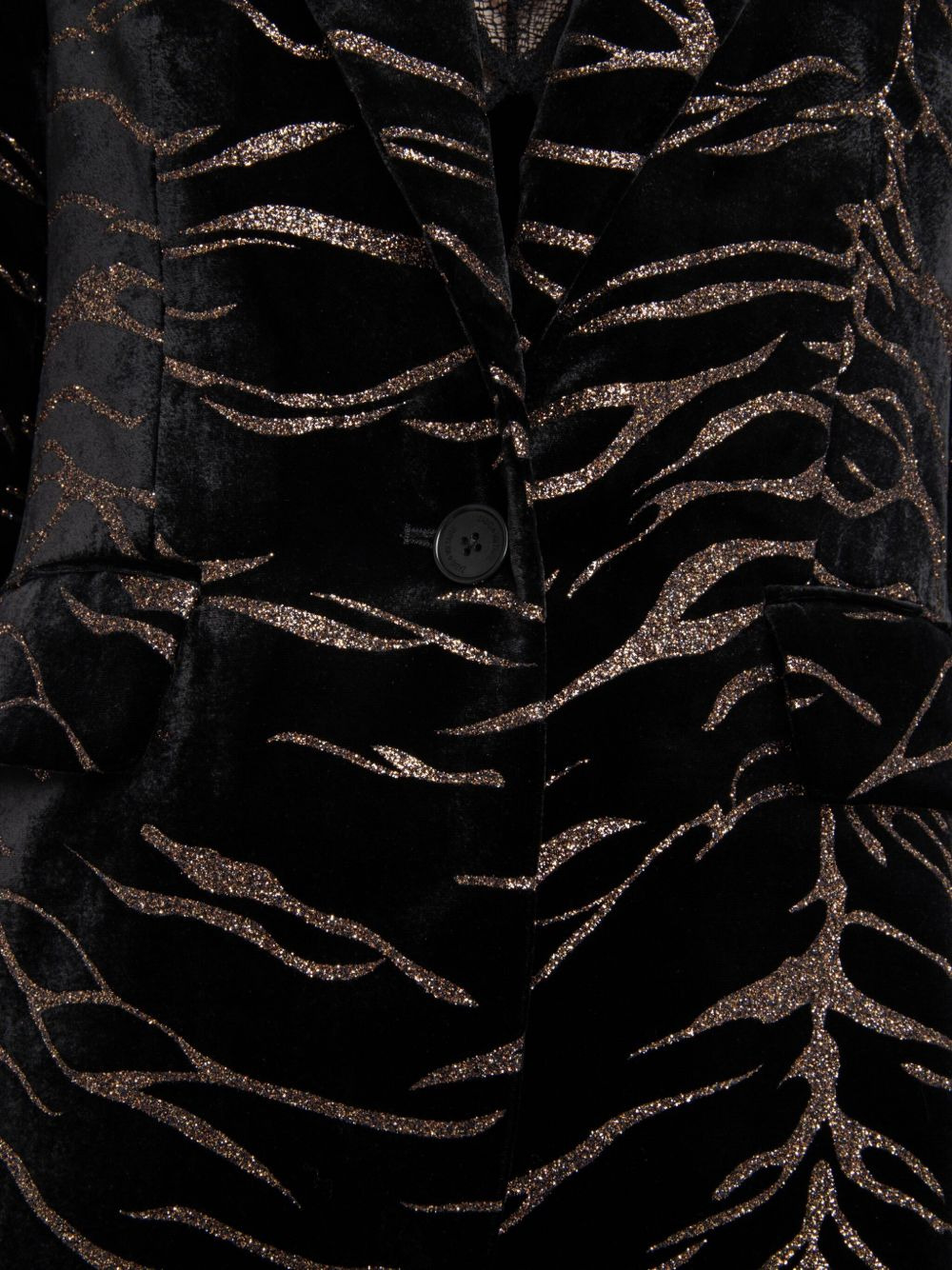 Vavy tiger-stripe velvet blazer - 5