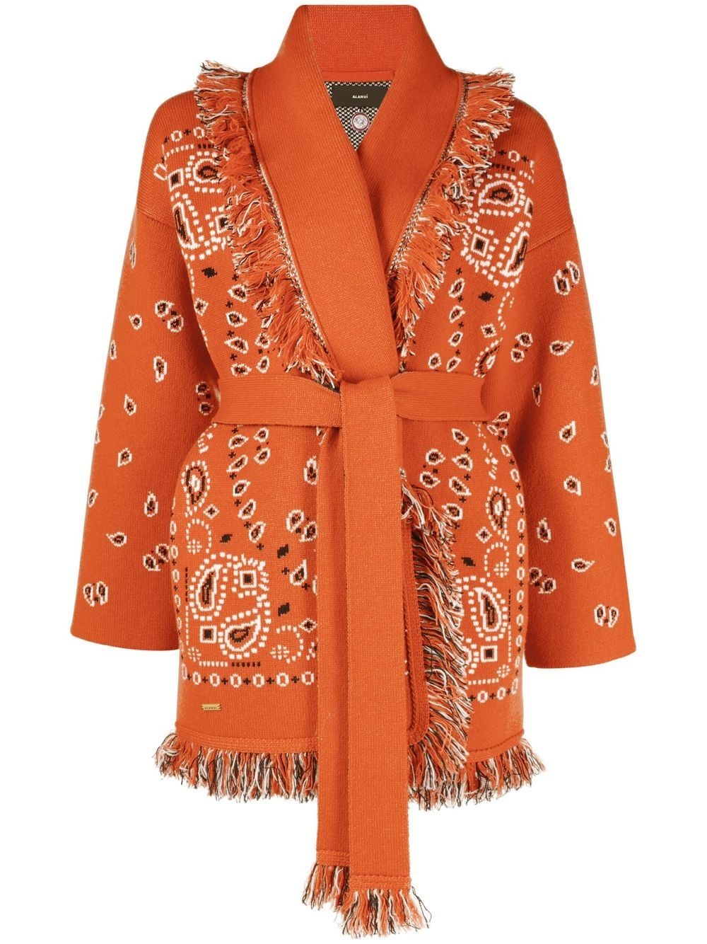 Bandana belted cardigan - 1