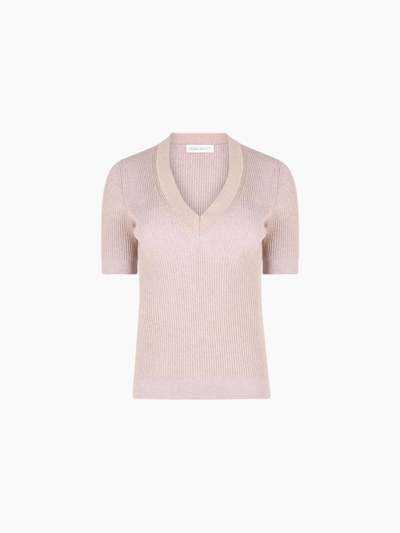 Blush V-Neck Knit Top 5